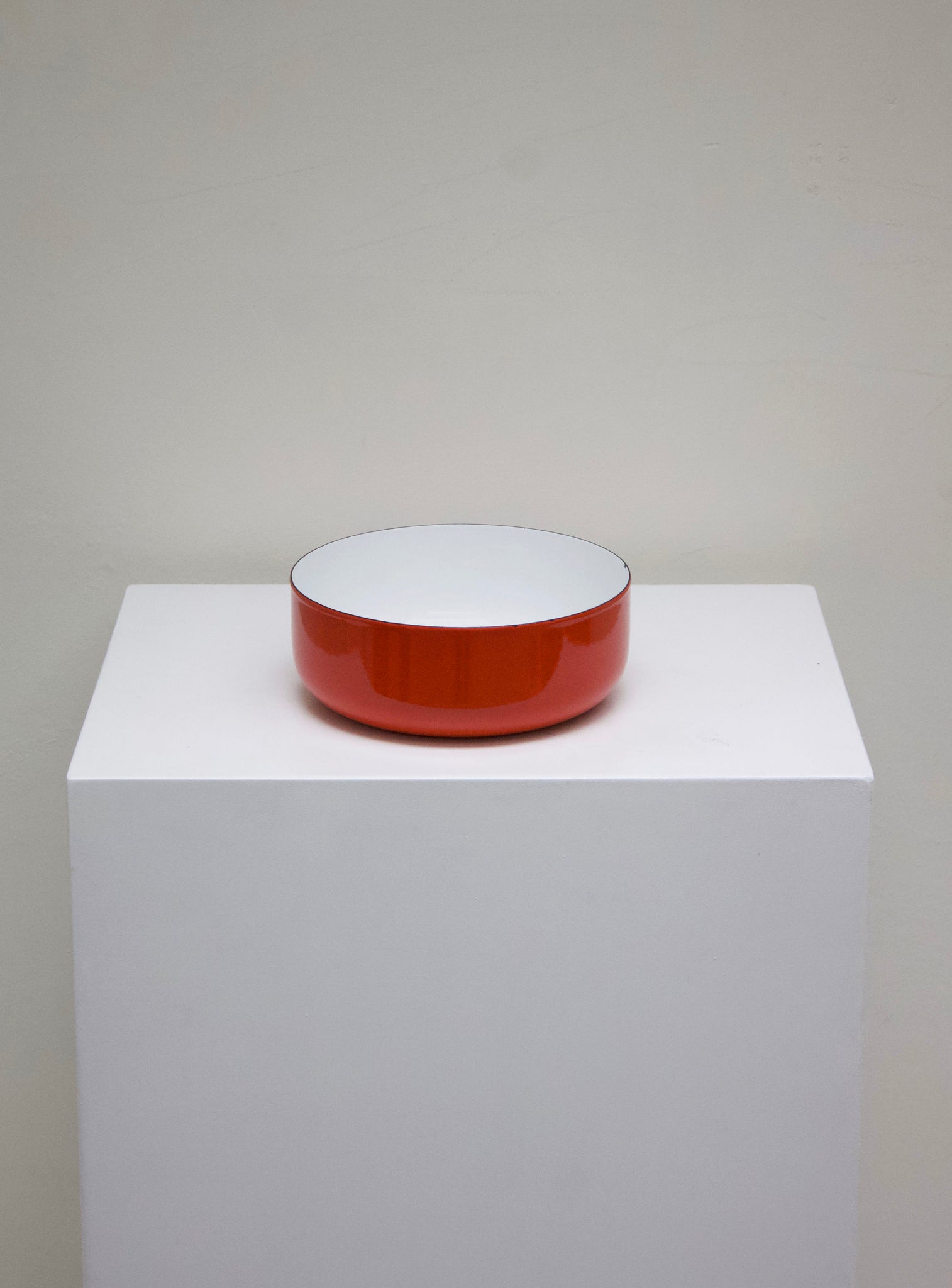 Finel Enamel Bowl by Kaj Franck (Orange/White)
