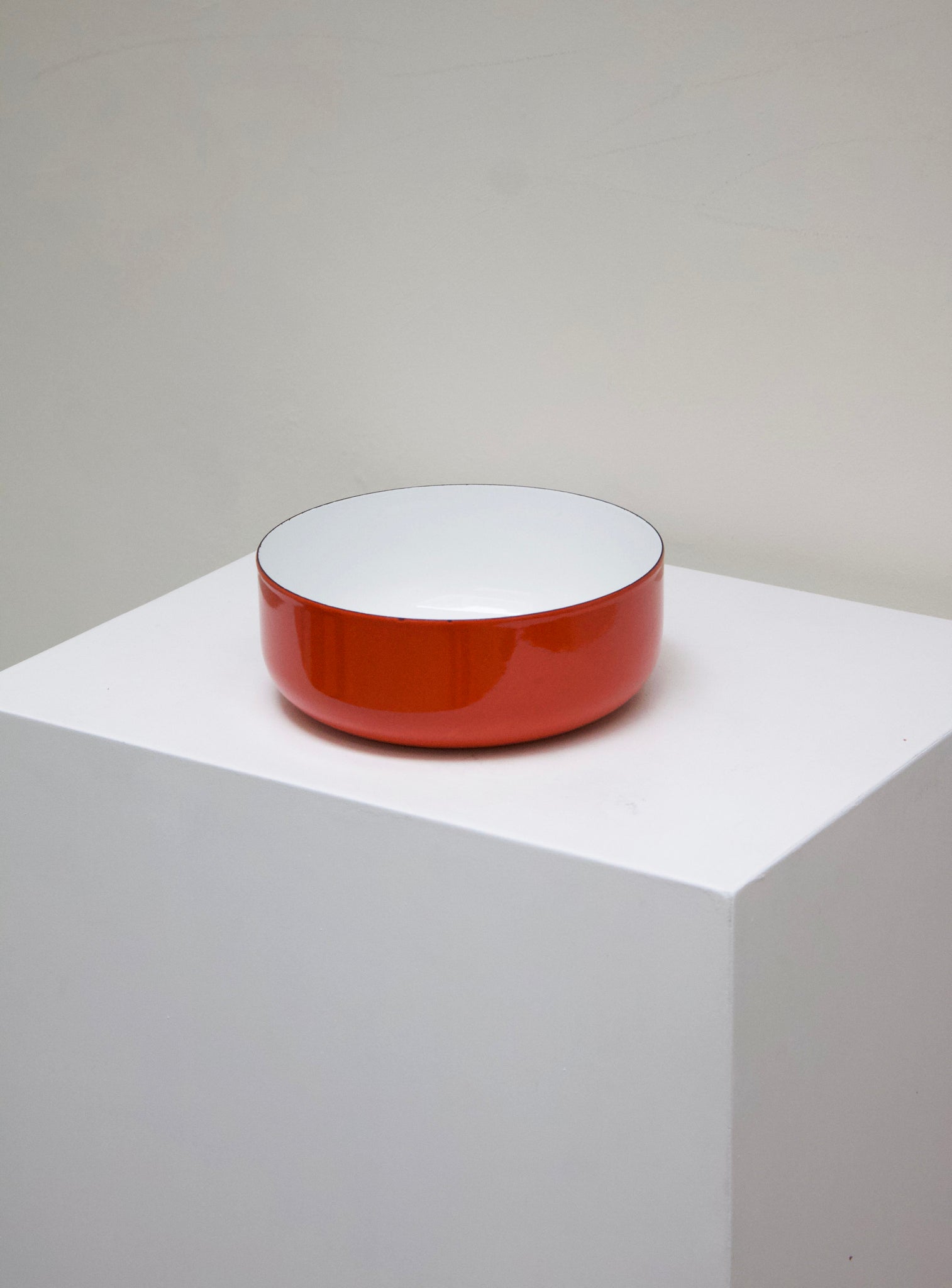 Finel Enamel Bowl by Kaj Franck (Orange/White)
