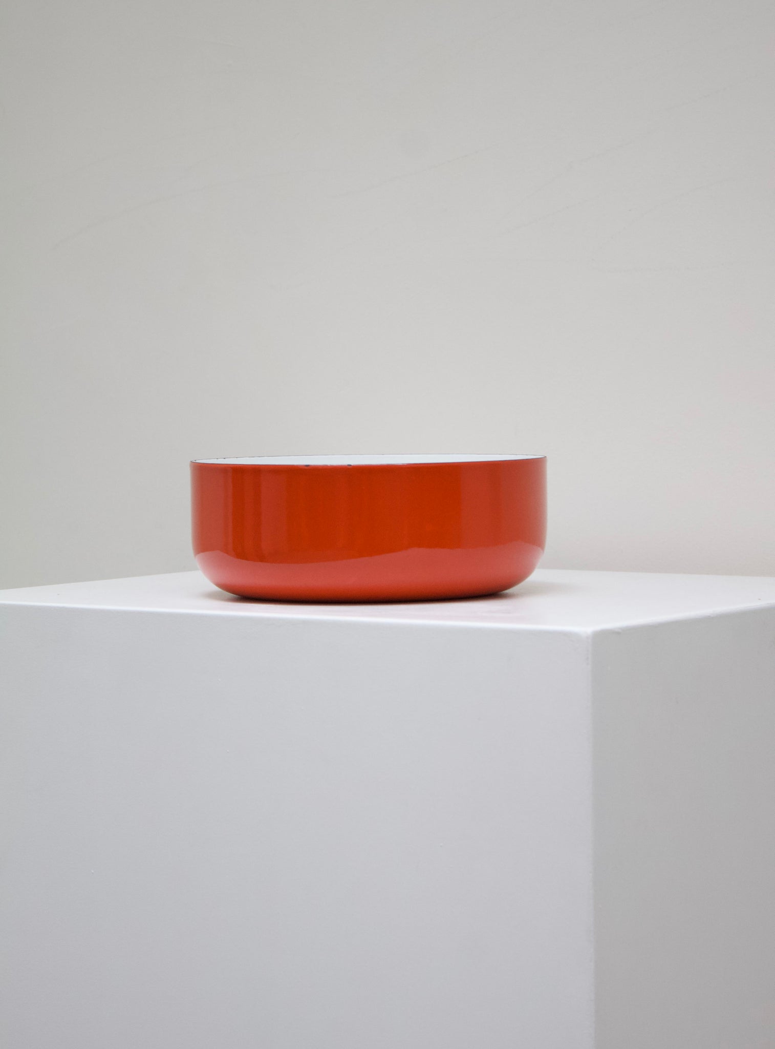 Finel Enamel Bowl by Kaj Franck (Orange/White)