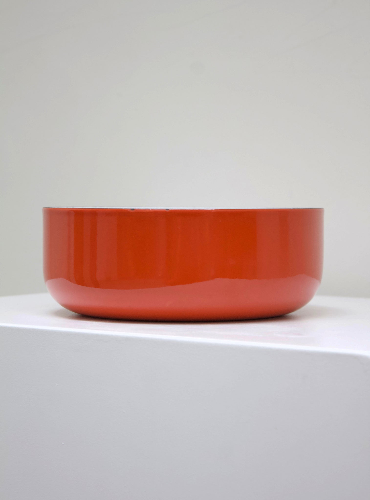 Finel Enamel Bowl by Kaj Franck (Orange/White)