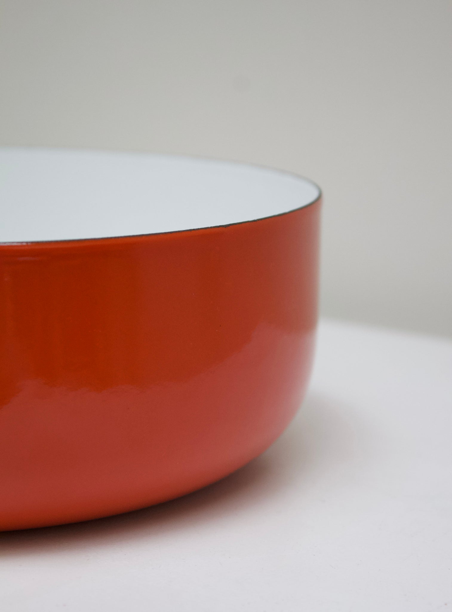 Finel Enamel Bowl by Kaj Franck (Orange/White)