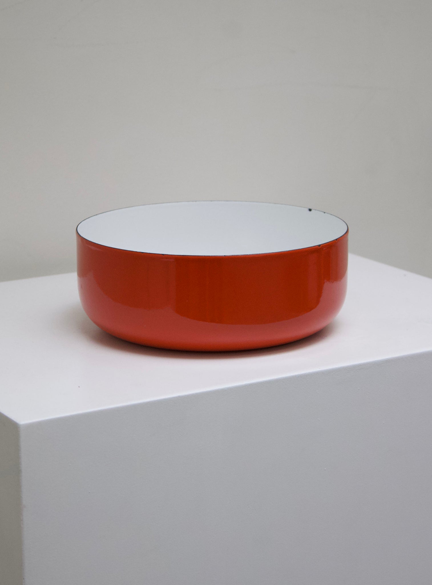 Finel Enamel Bowl by Kaj Franck (Orange/White)