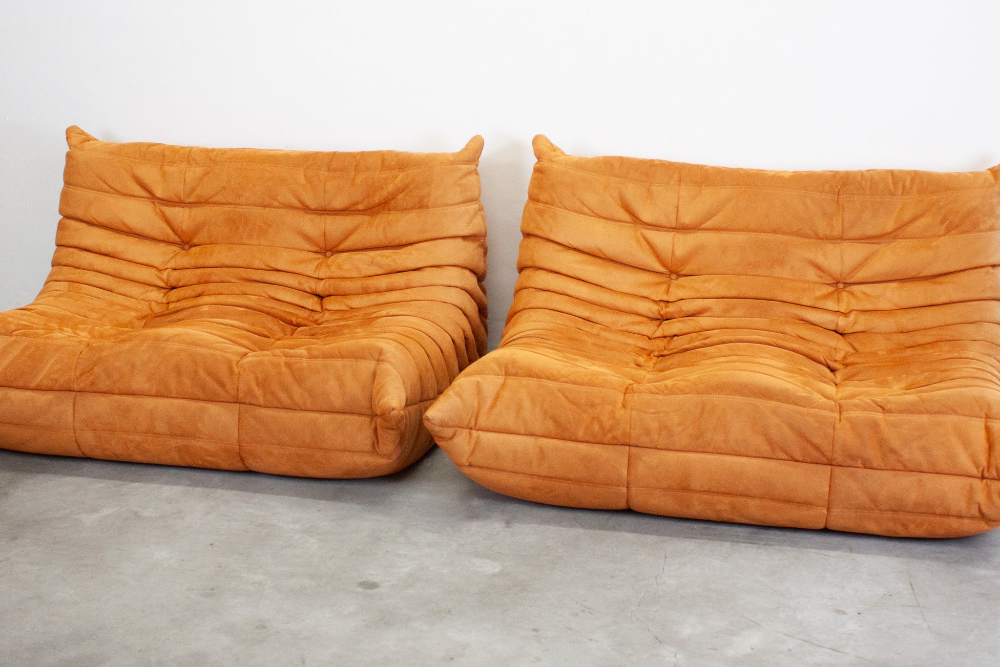 Ligne Roset Togo 2 Seater Sofa by Michel Ducaroy (Orange)