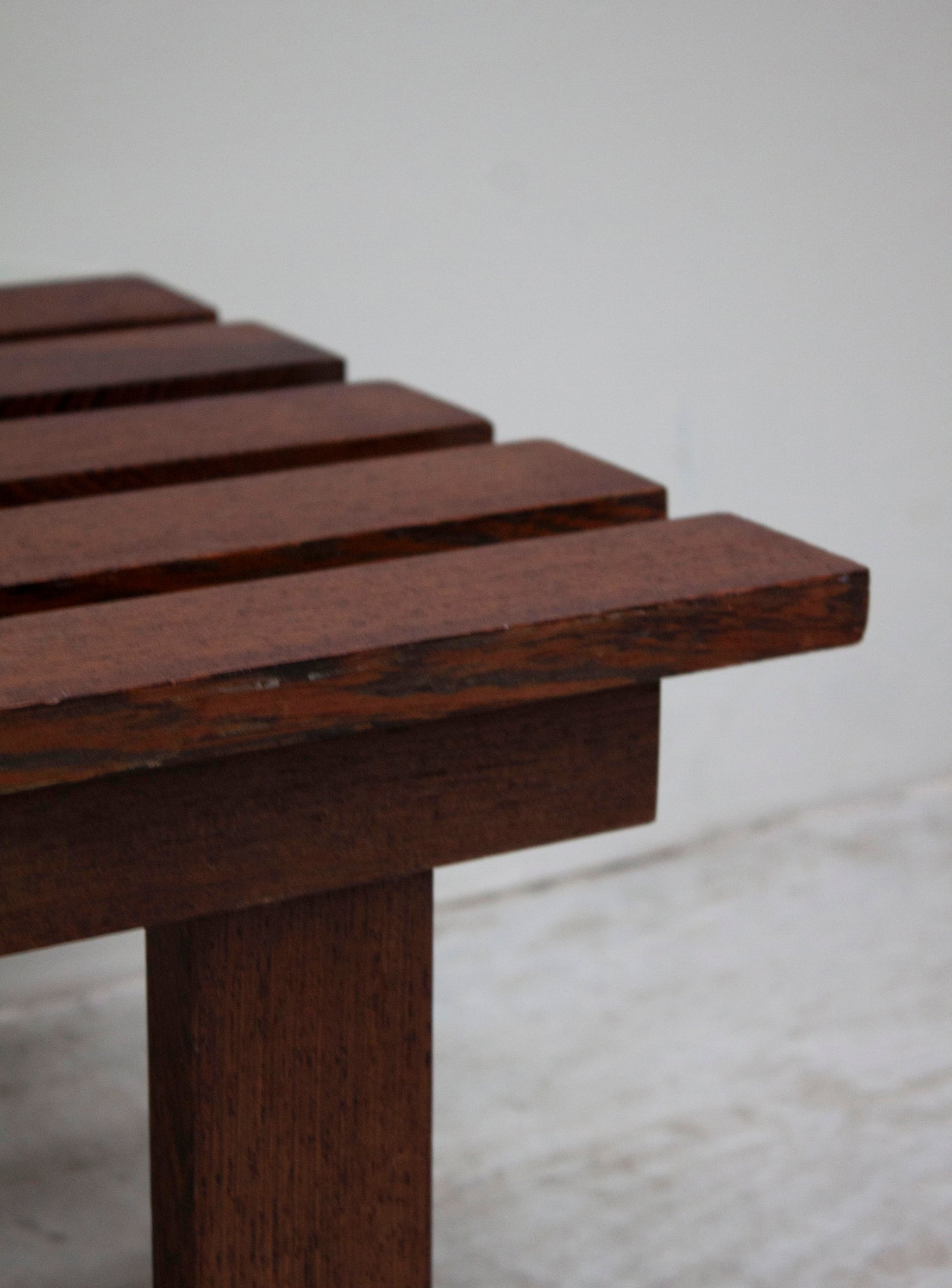 Wengé Slatted Bench in style of Martin Visser