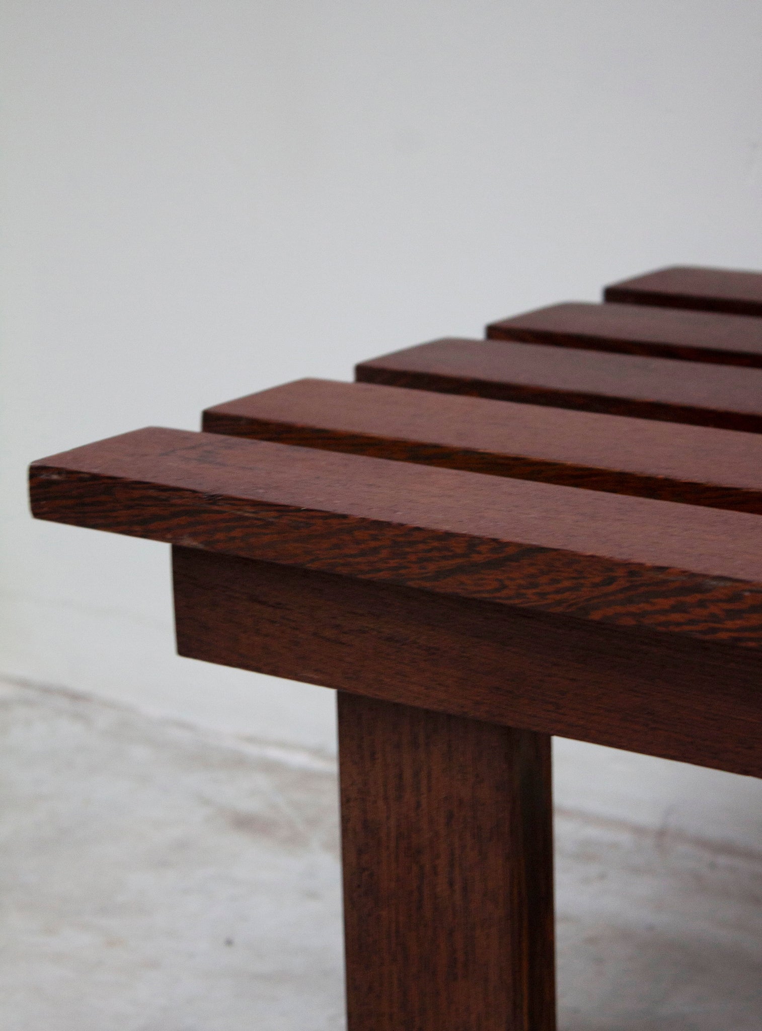 Wengé Slatted Bench in style of Martin Visser