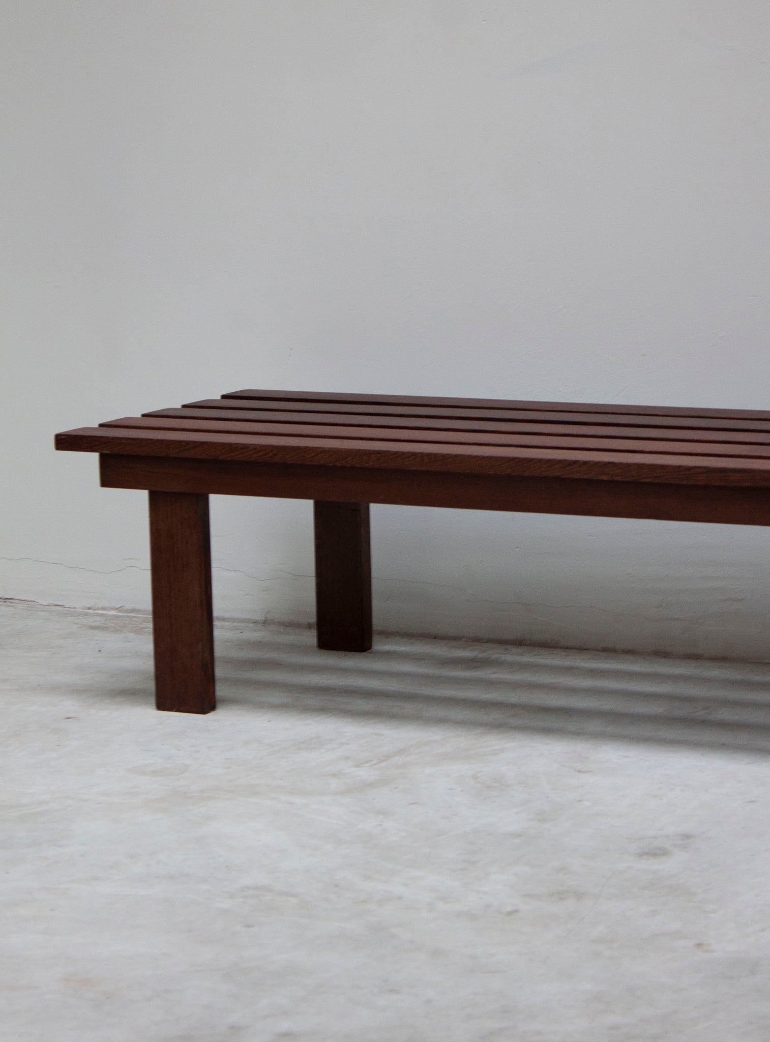 Wengé Slatted Bench in style of Martin Visser