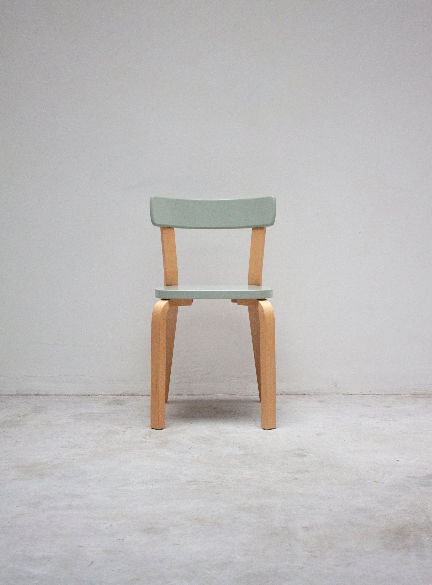 Artek 69 Dining Chair by Alvar Aalto (Light Green)