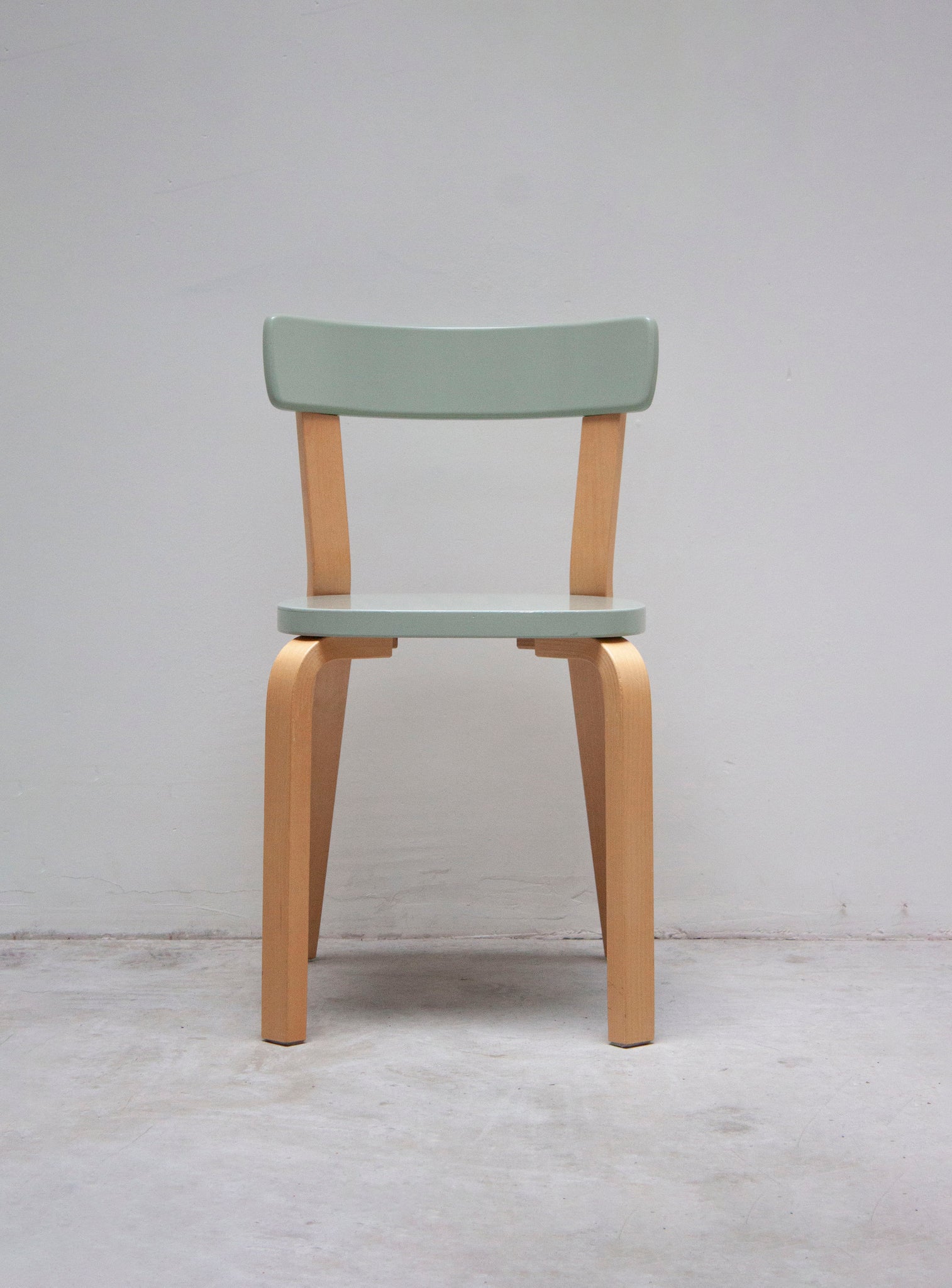 Artek 69 Dining Chair by Alvar Aalto (Light Green)