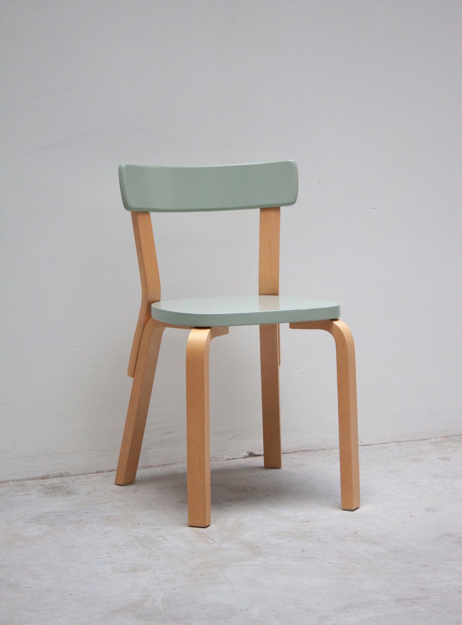 Artek 69 Dining Chair by Alvar Aalto (Light Green)
