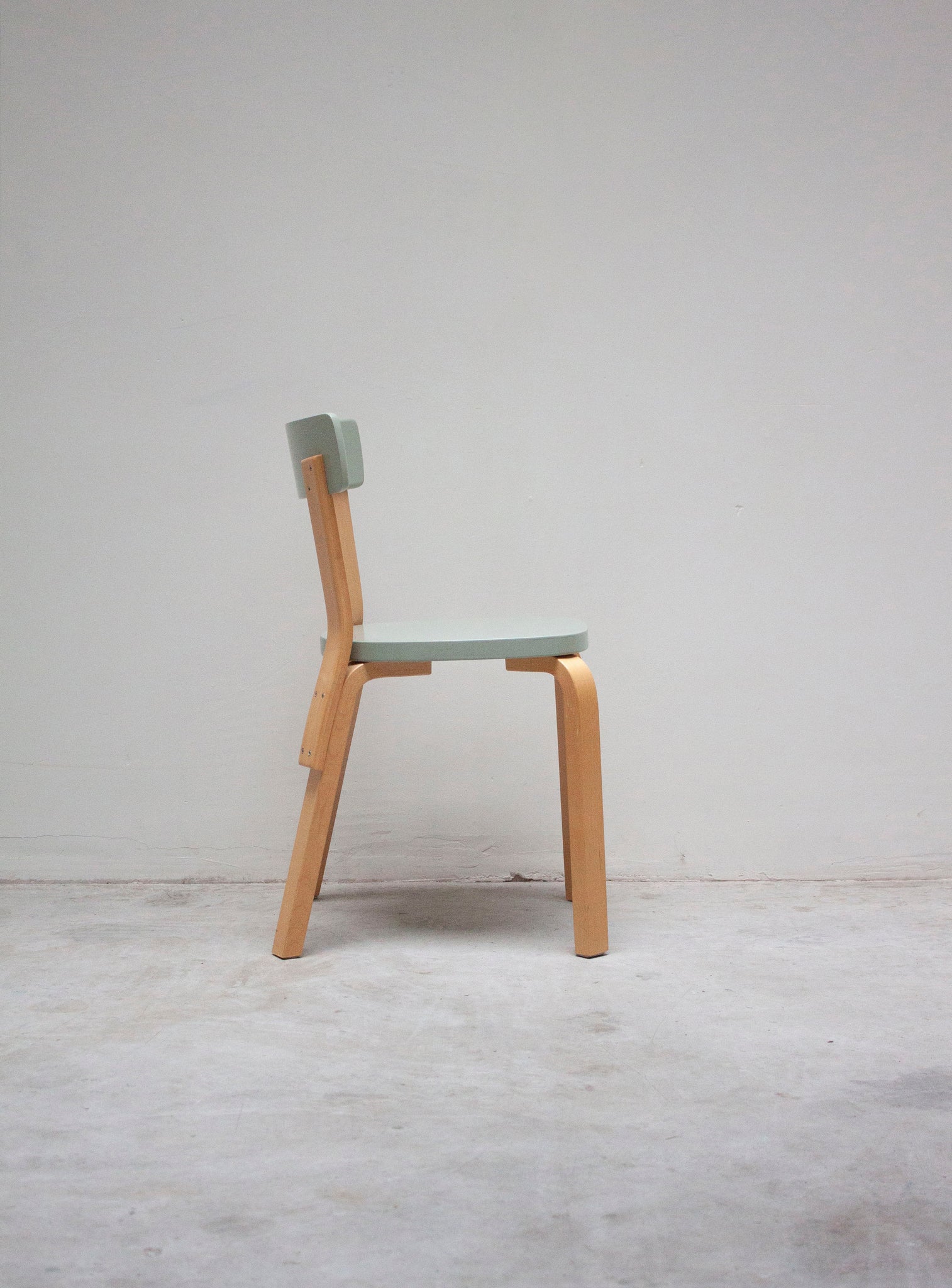 Artek 69 Dining Chair by Alvar Aalto (Light Green)