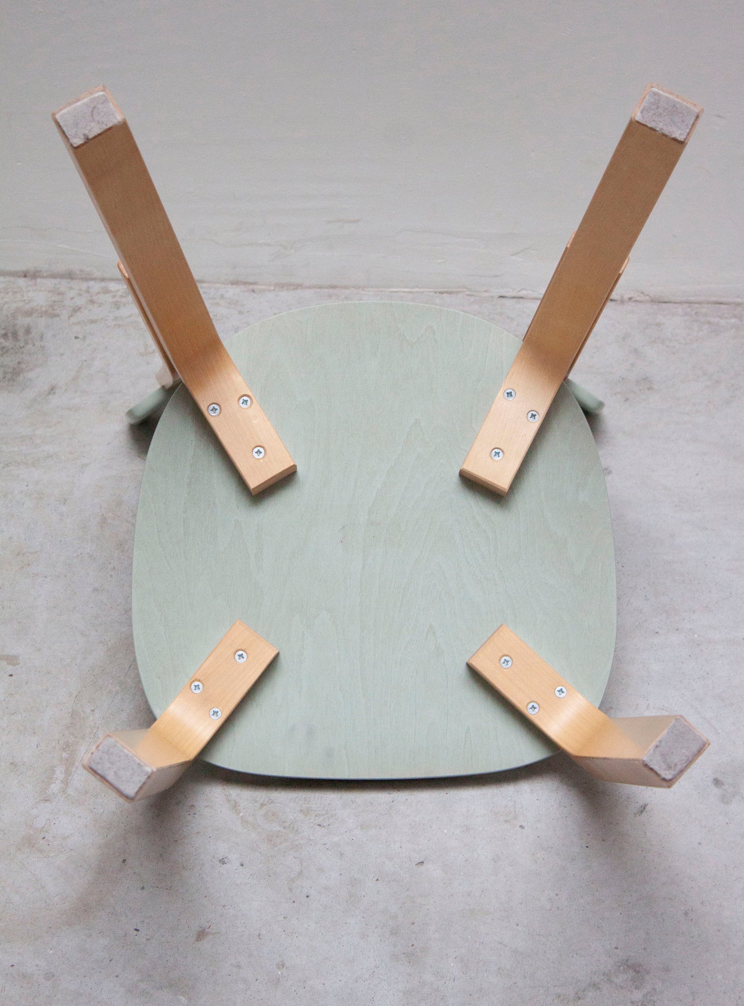Artek 69 Dining Chair by Alvar Aalto (Light Green)