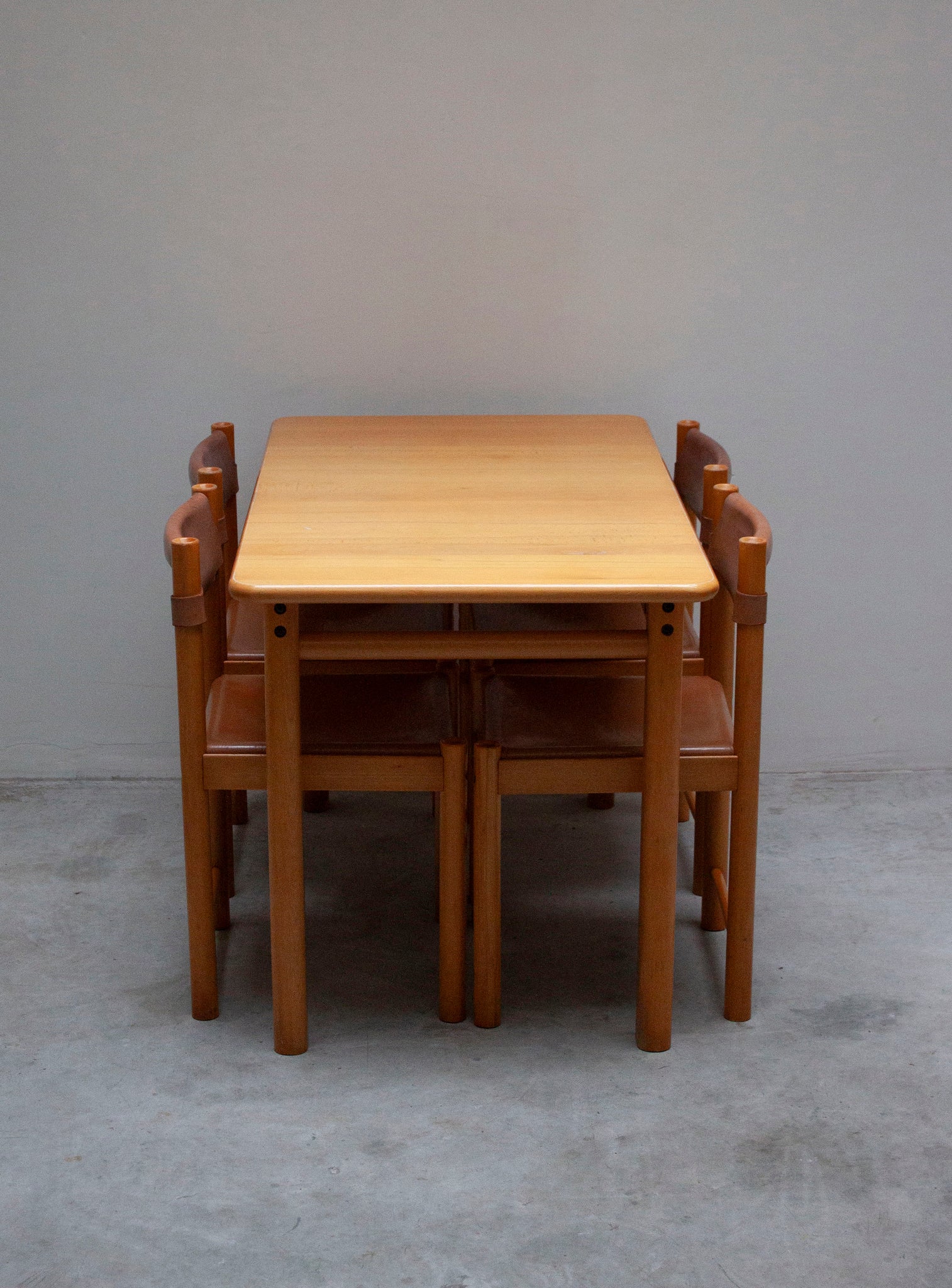 Ibisco Sedie Ipso Facto Dining Set (Cognac Leather)