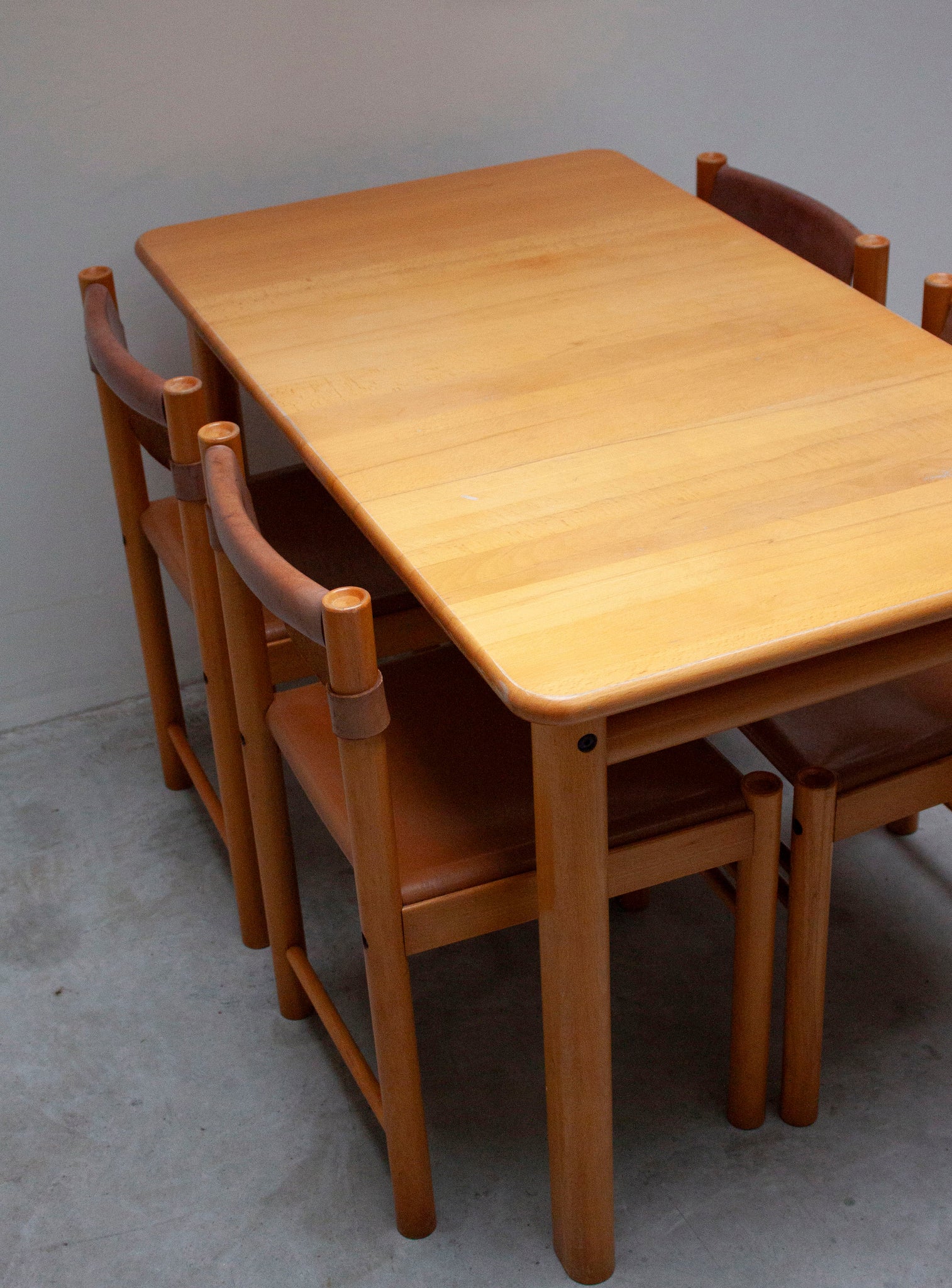 Ibisco Sedie Ipso Facto Dining Set (Cognac Leather)