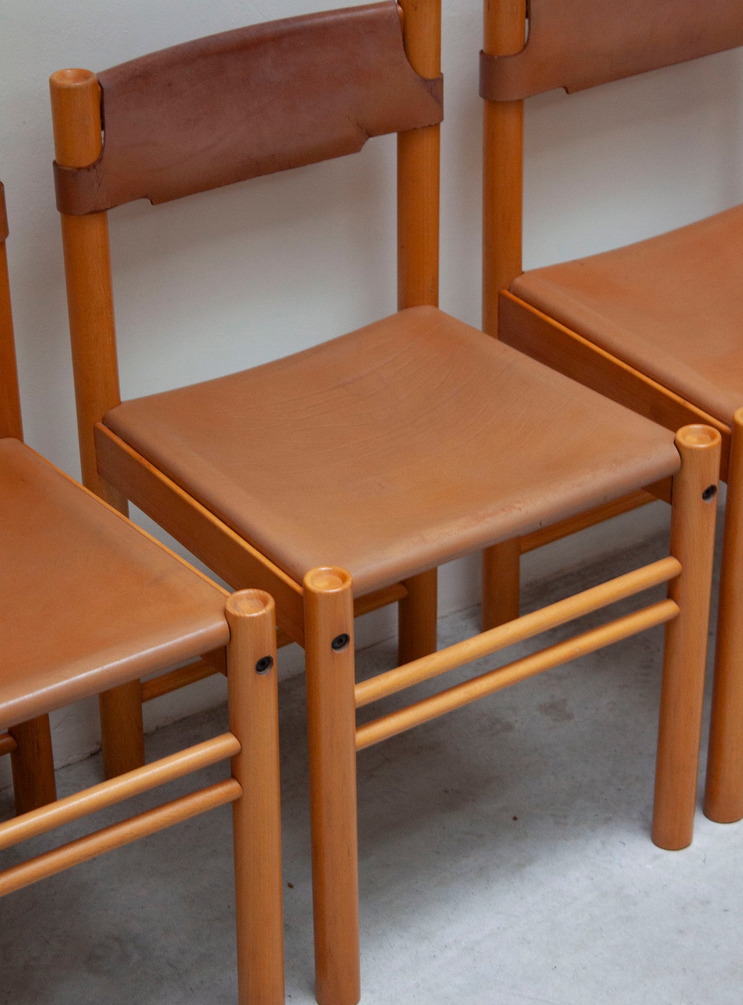 Ibisco Sedie Ipso Facto Dining Set (Cognac Leather)