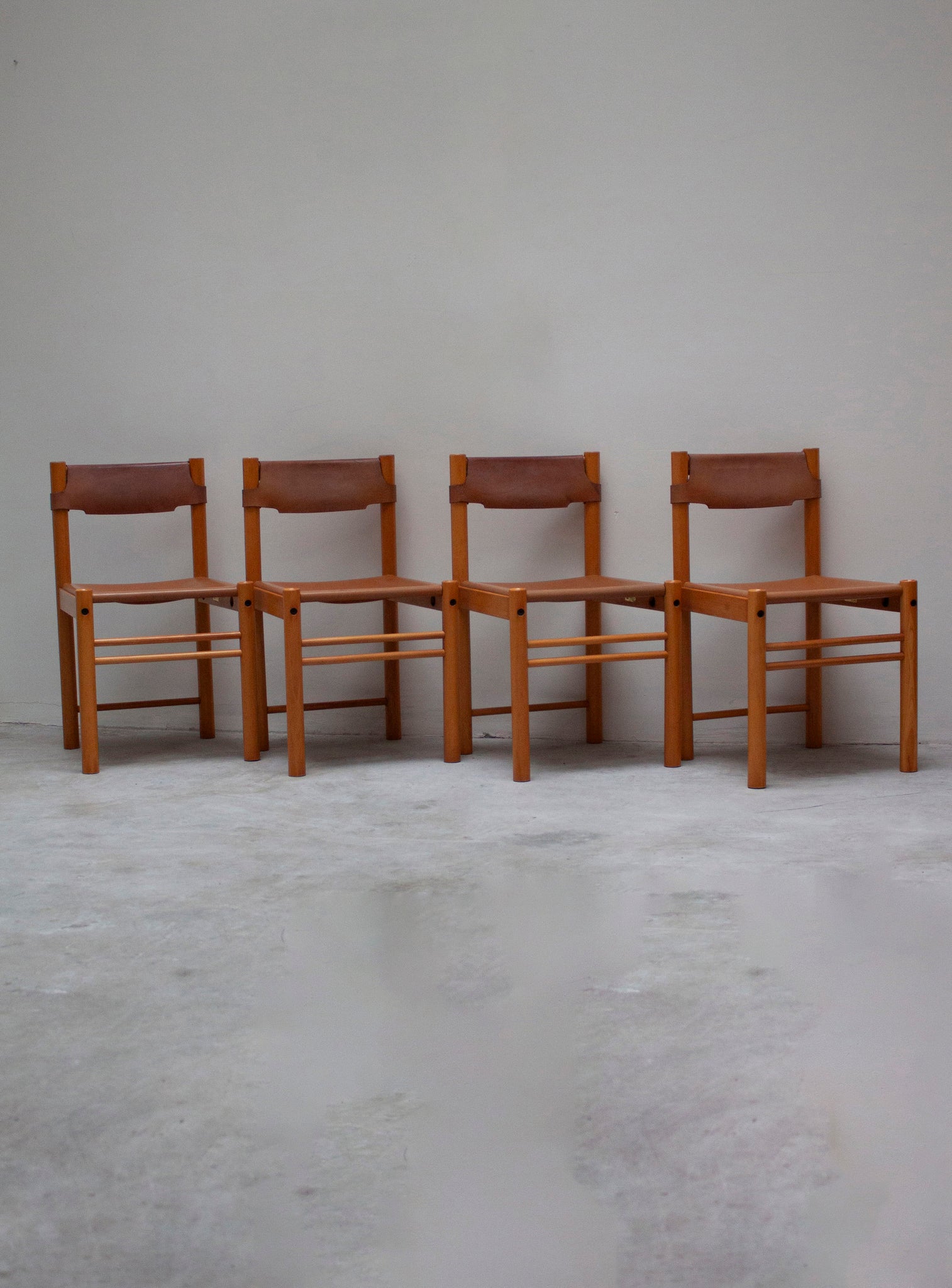 Ibisco Sedie Ipso Facto Dining Set (Cognac Leather)