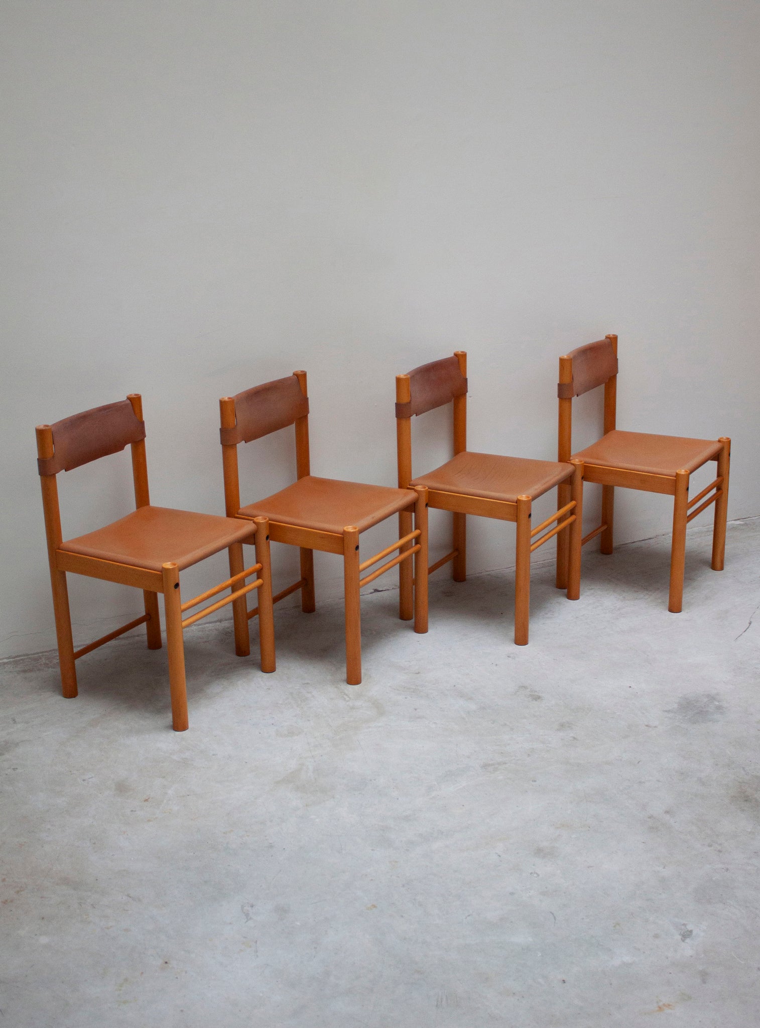 Ibisco Sedie Ipso Facto Dining Set (Cognac Leather)