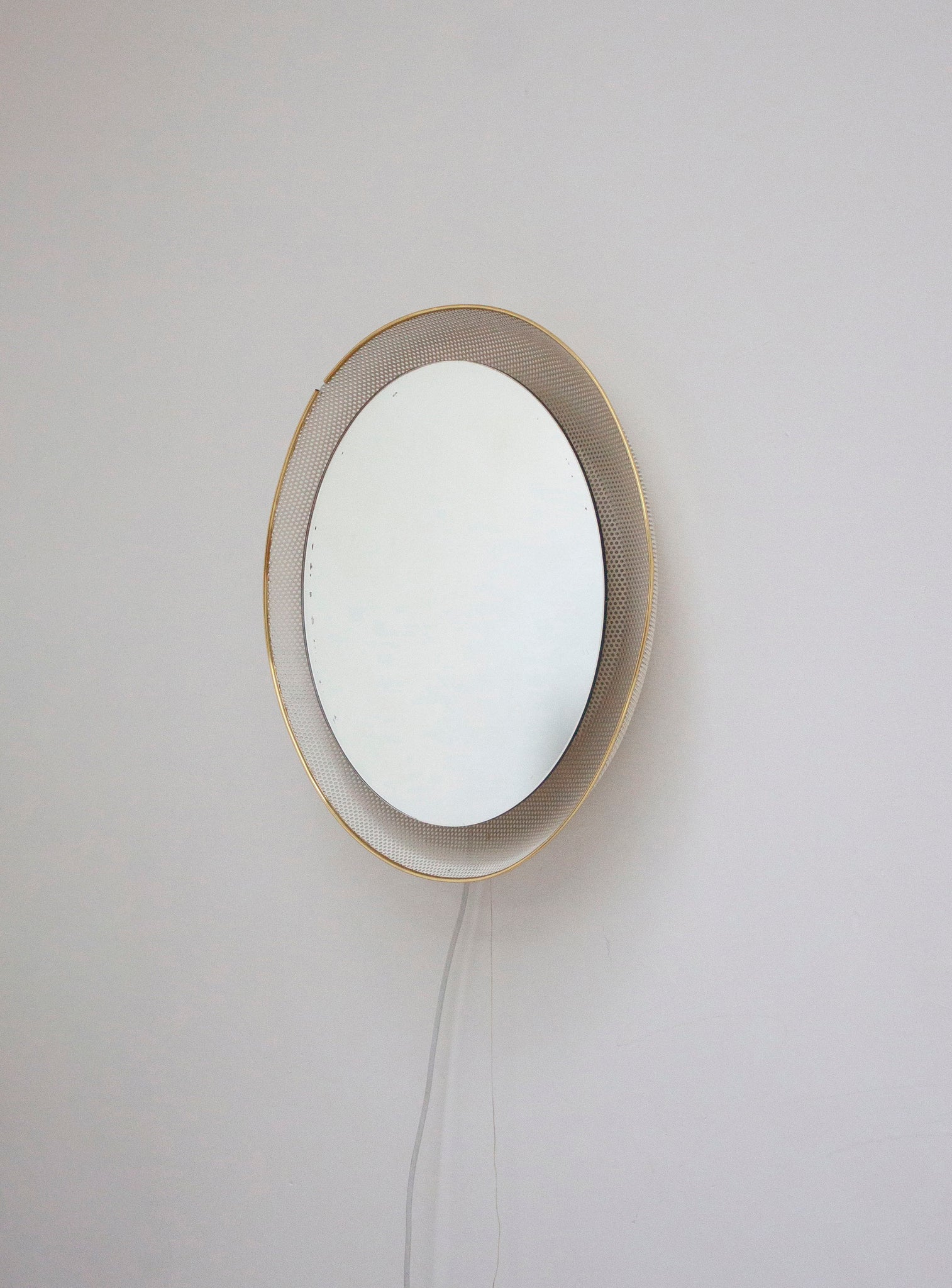 Artimeta Wall Mirror with Lamp by Mathieu Mategot