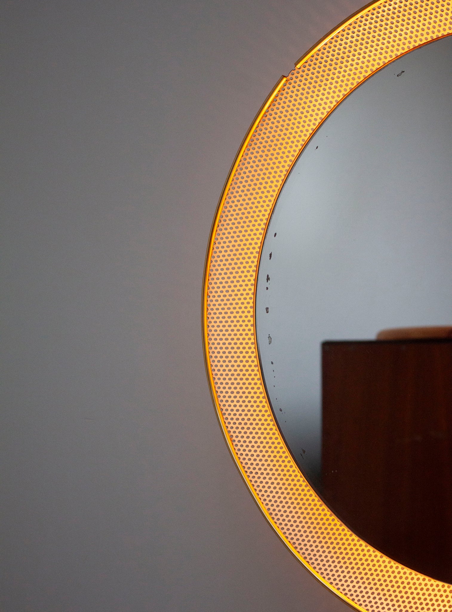 Artimeta Wall Mirror with Lamp by Mathieu Mategot