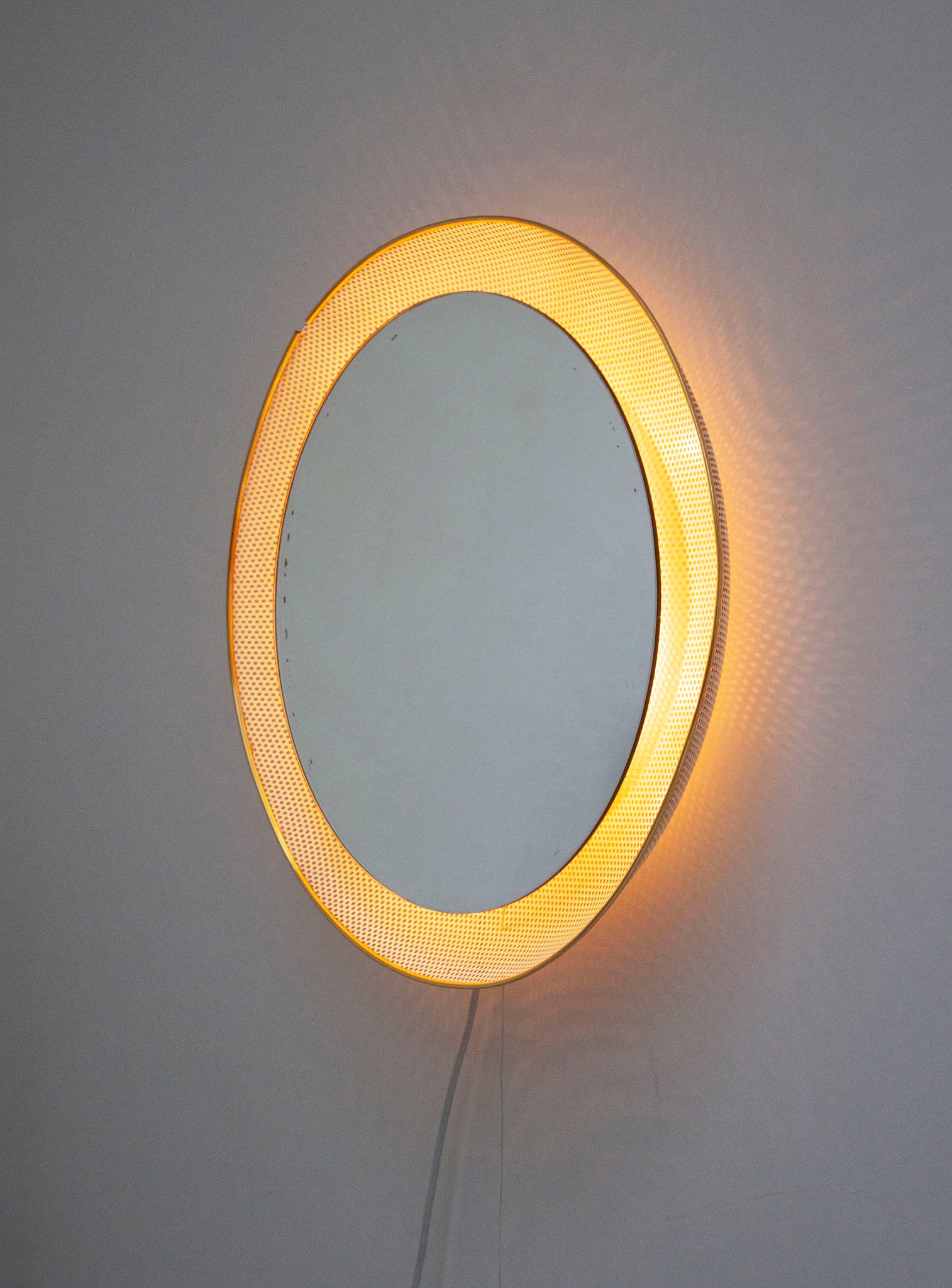 Artimeta Wall Mirror with Lamp by Mathieu Mategot