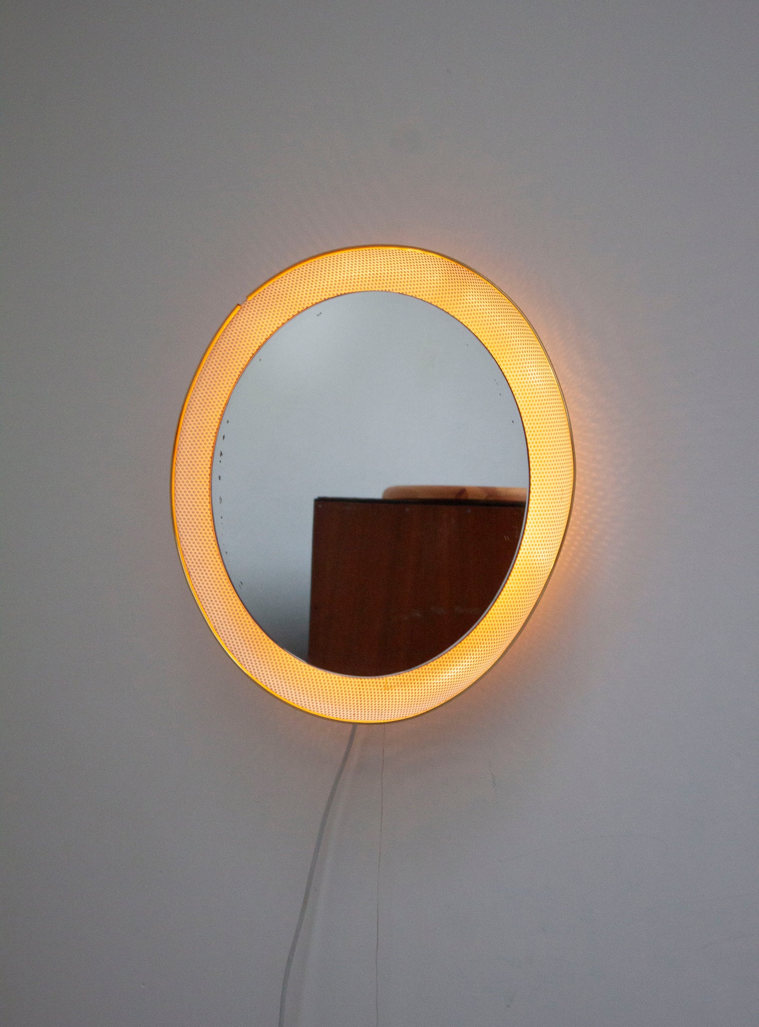 Artimeta Wall Mirror with Lamp by Mathieu Mategot