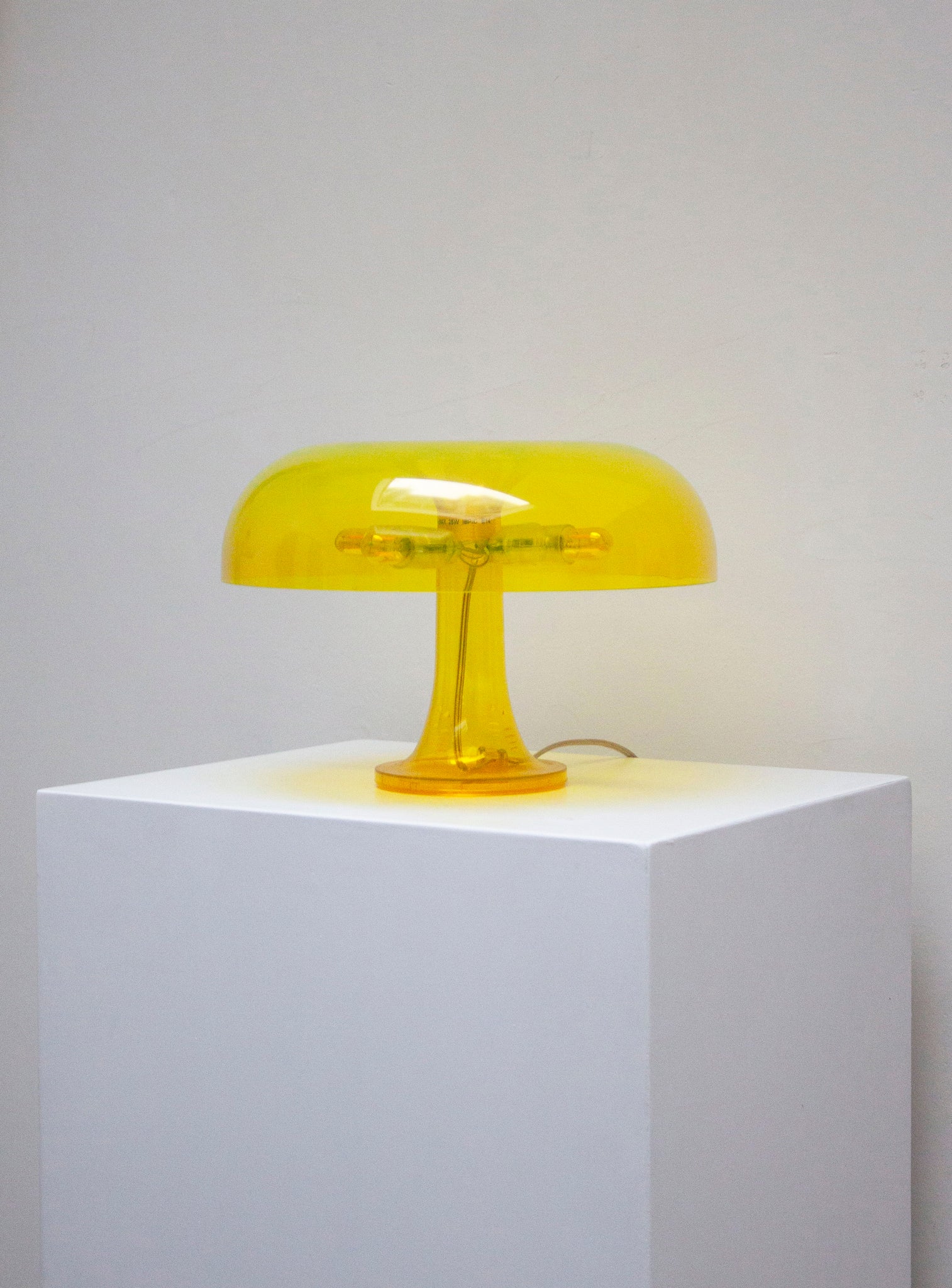 Artemide Nessino Desk Lamp by Giancarlo Mattioli (Translucent Yellow)