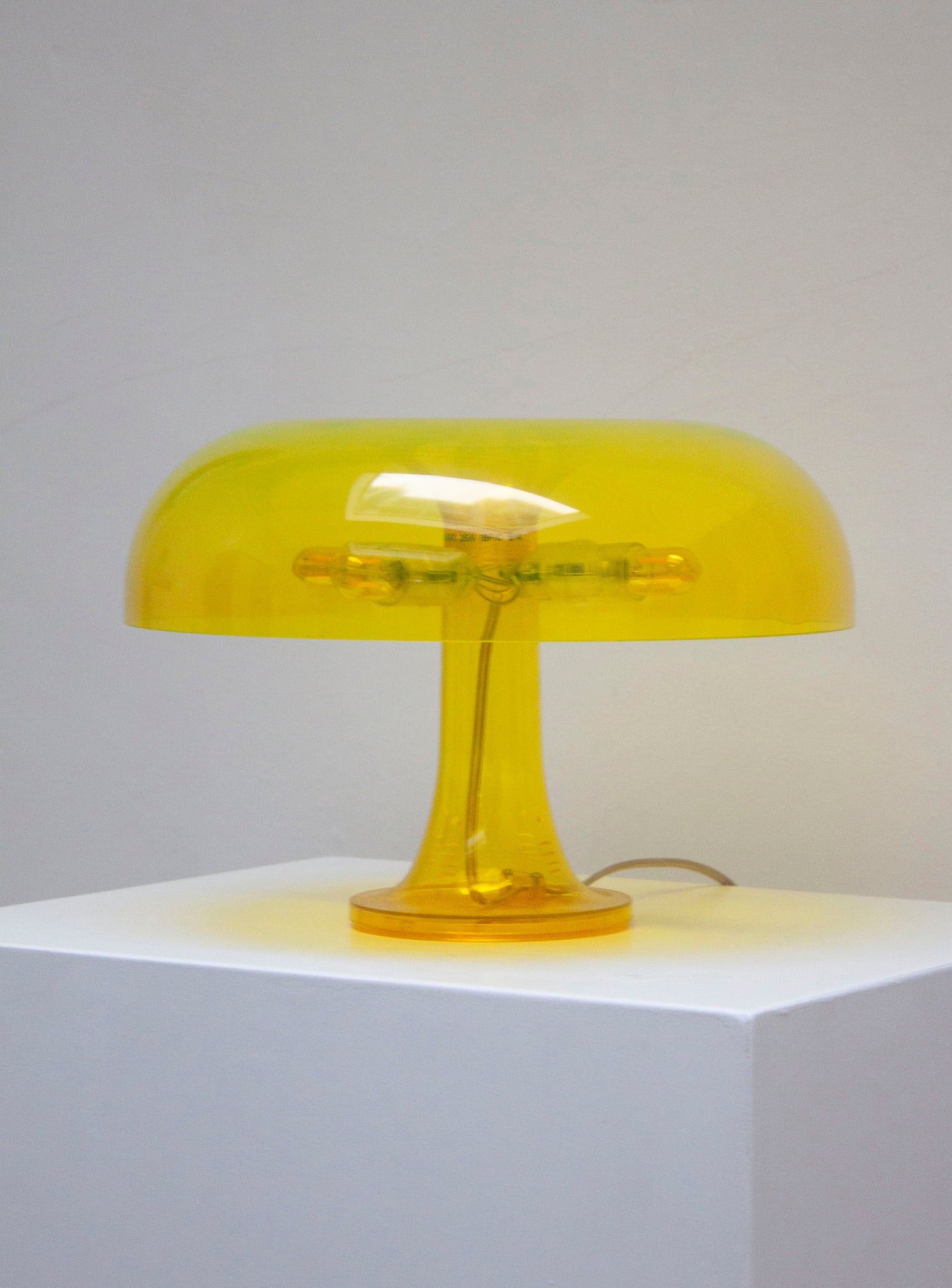 Artemide Nessino Desk Lamp by Giancarlo Mattioli (Translucent Yellow)