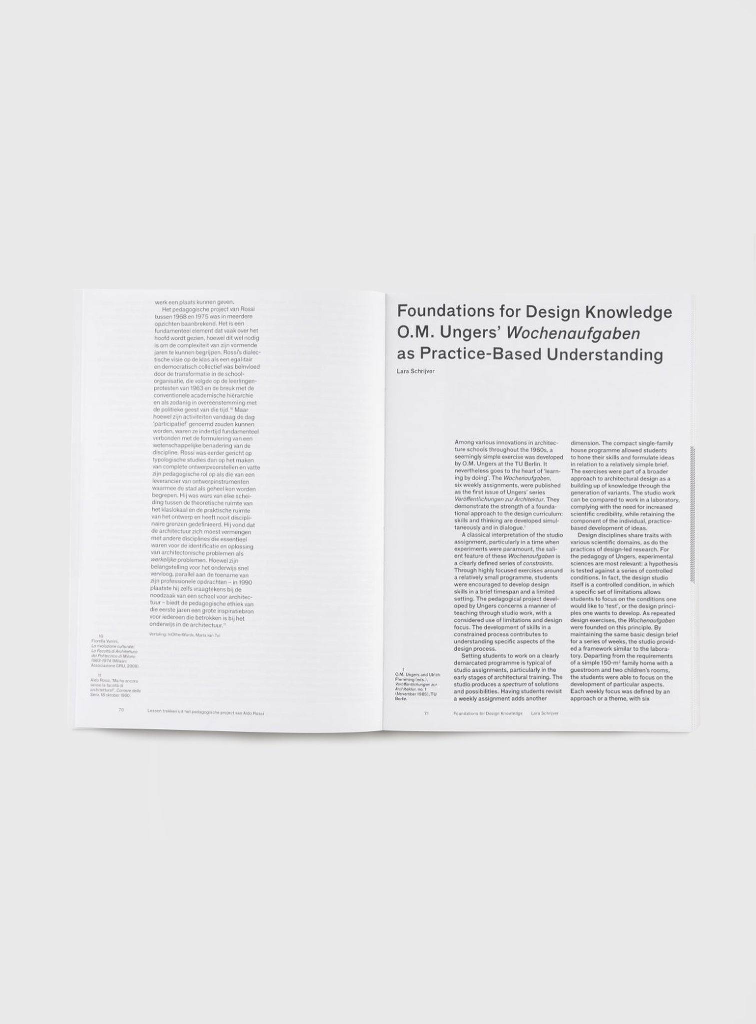 Oase 102: Schools & Teachers - The Education of an Architect