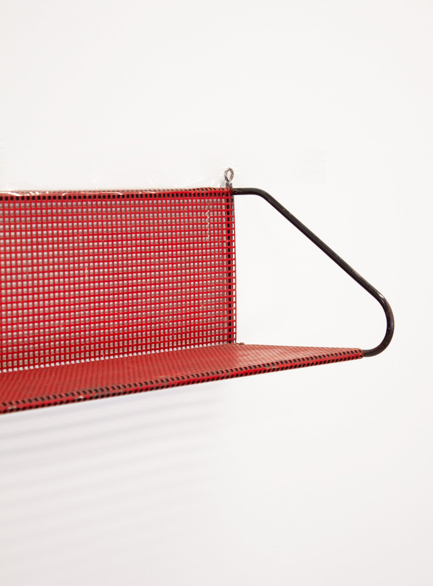 Pilastro Perforated Metal Wall Shelf (Red)