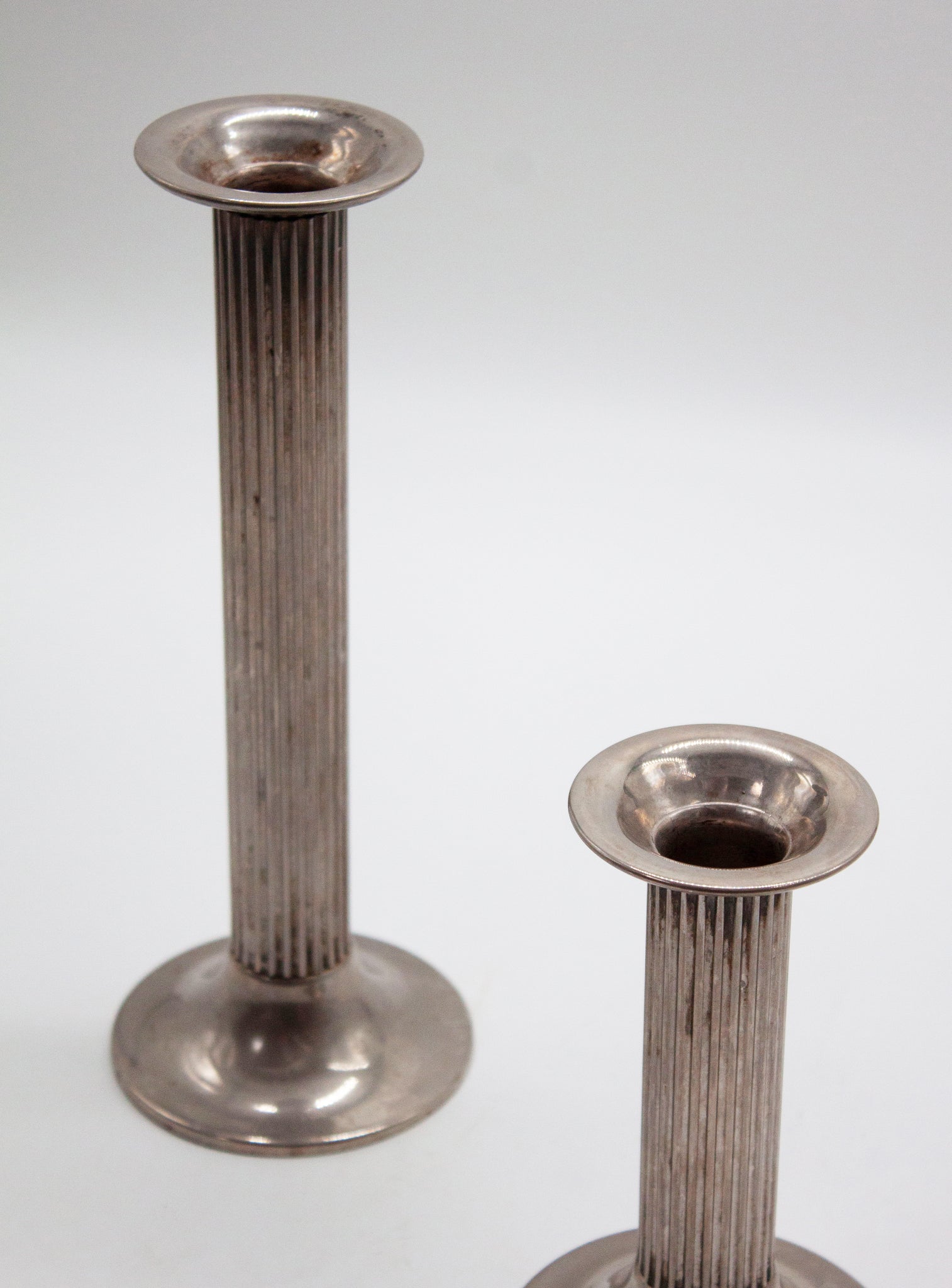 Pillar Candle Holders (Silver Plated)
