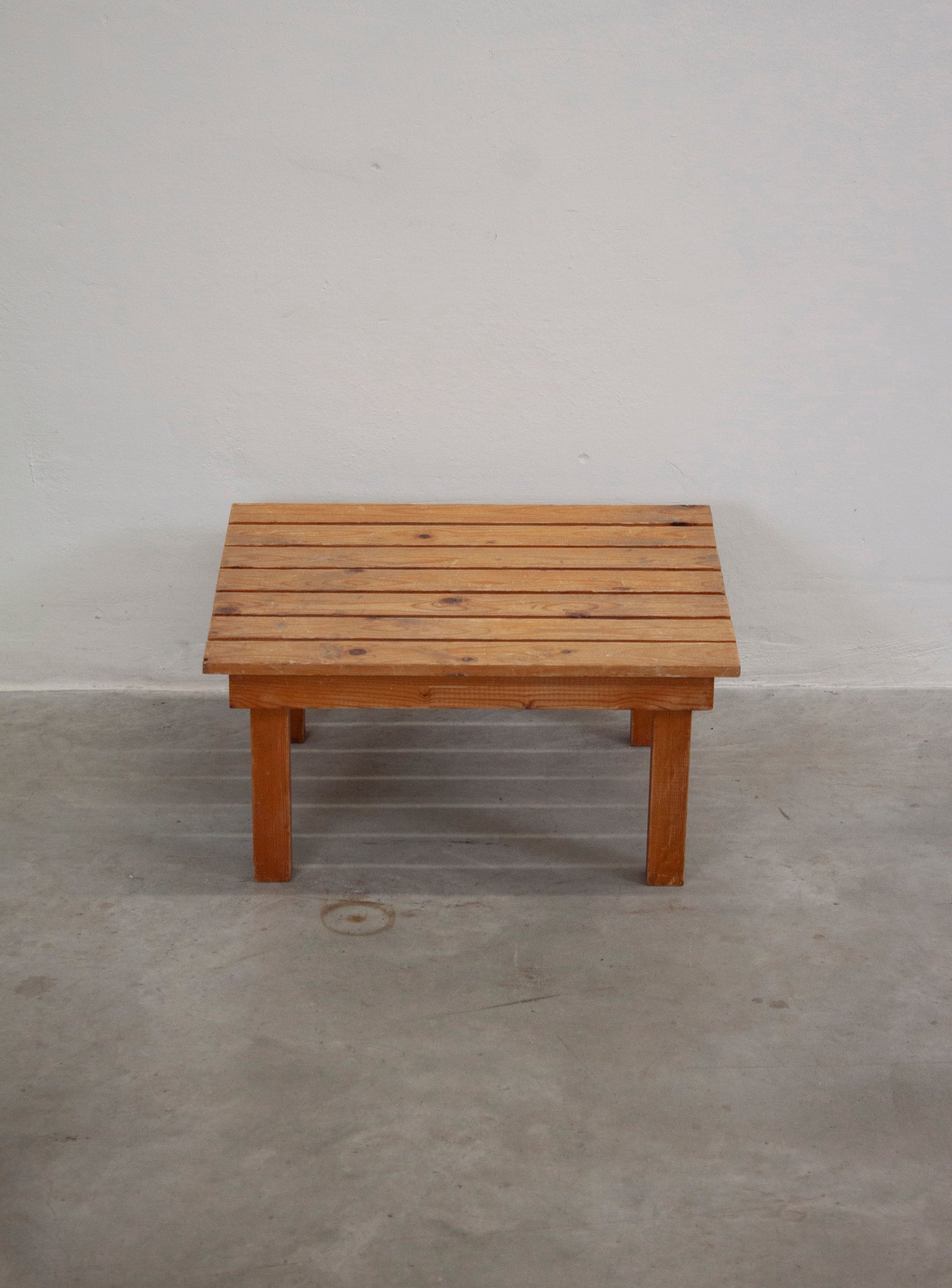 Pine Slatted Side or Coffee Table