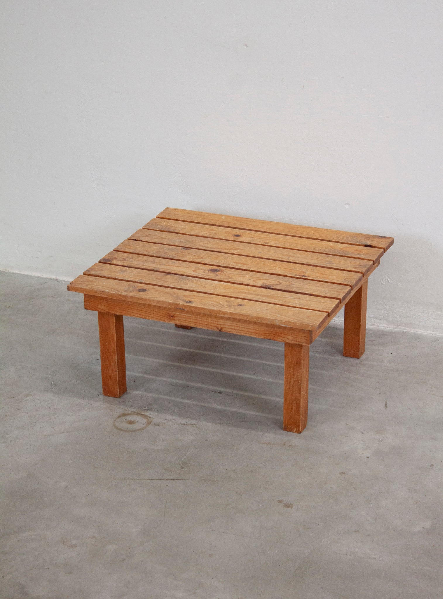 Pine Slatted Side or Coffee Table