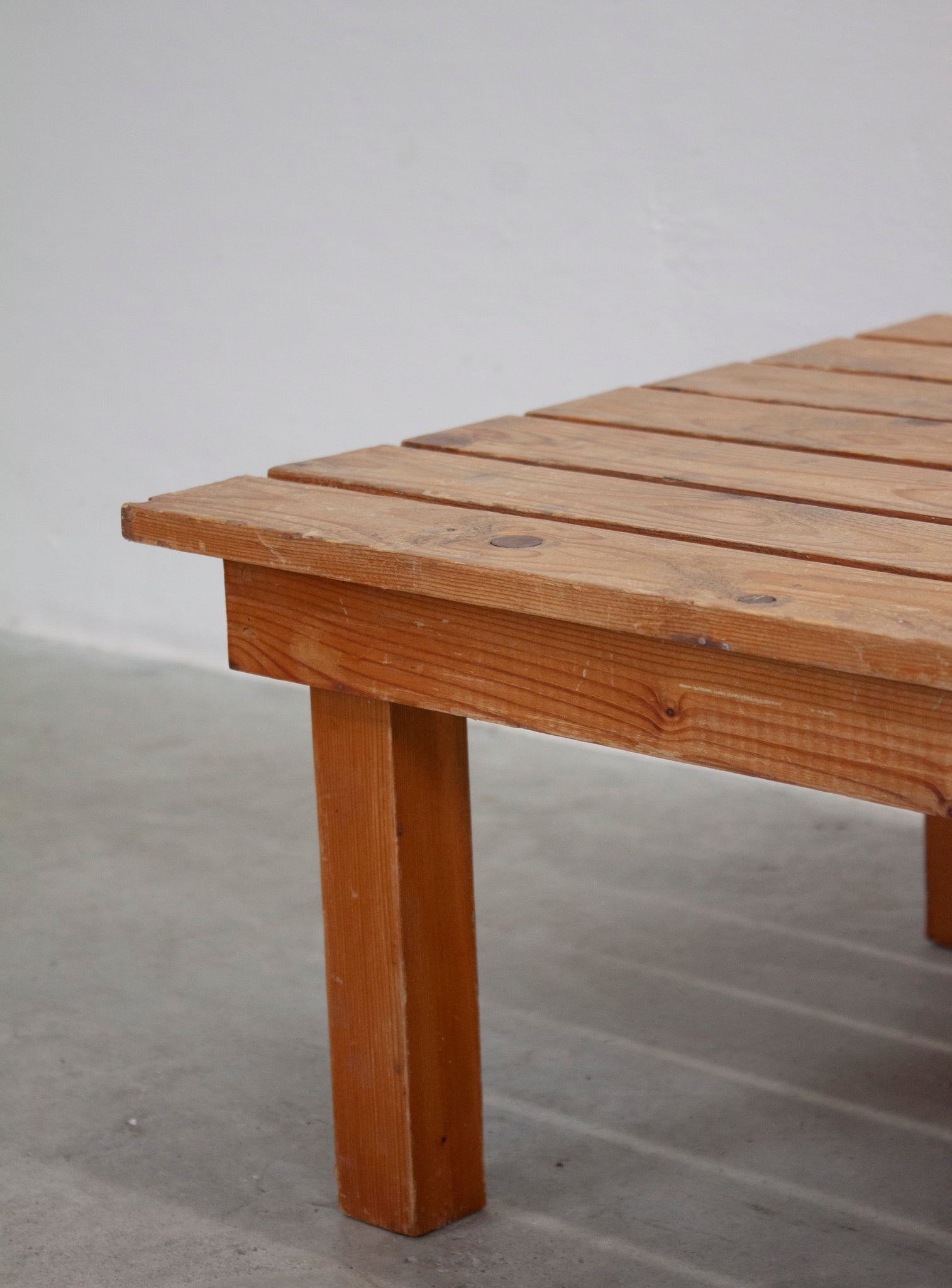 Pine Slatted Side or Coffee Table