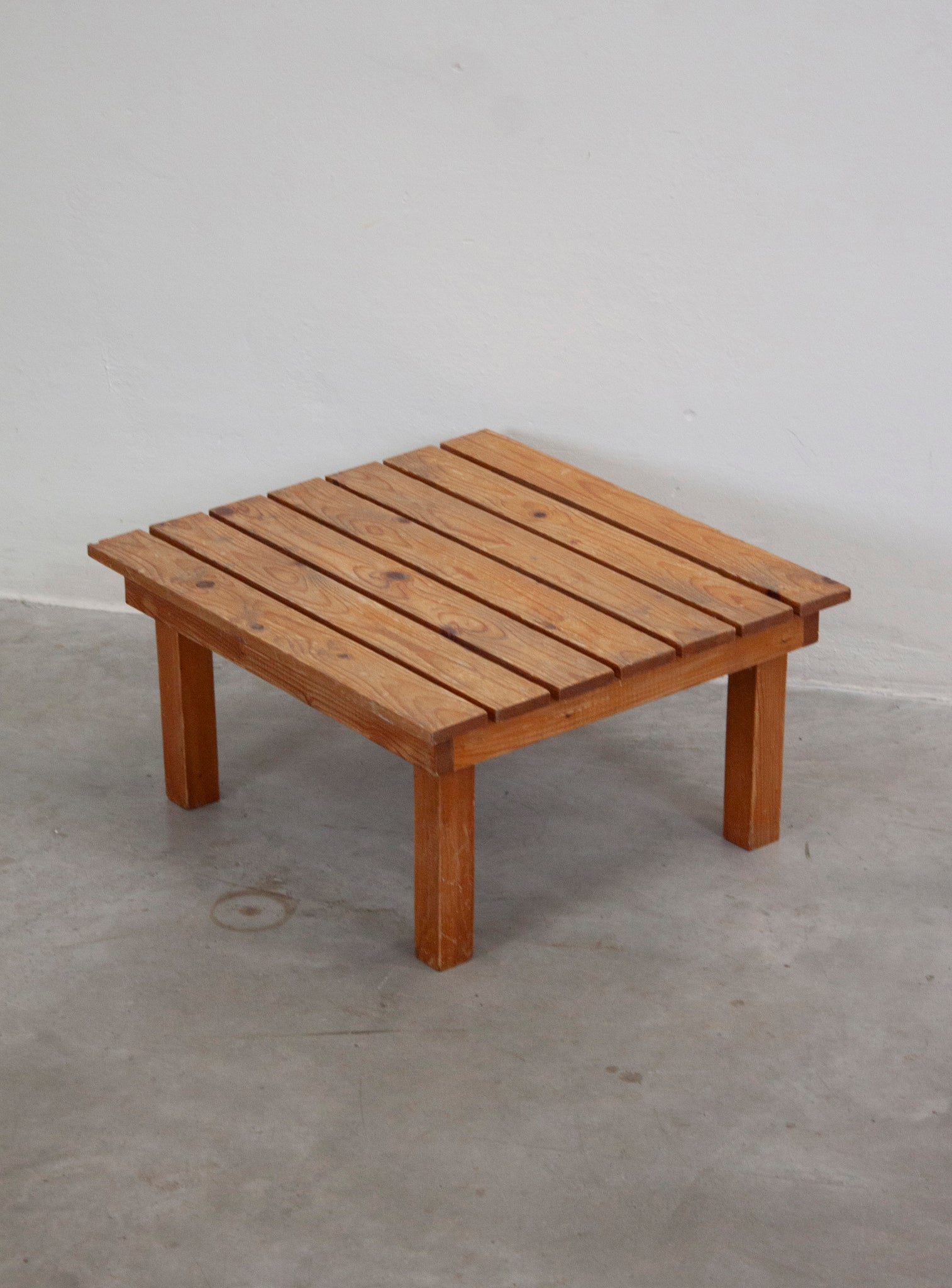 Pine Slatted Side or Coffee Table