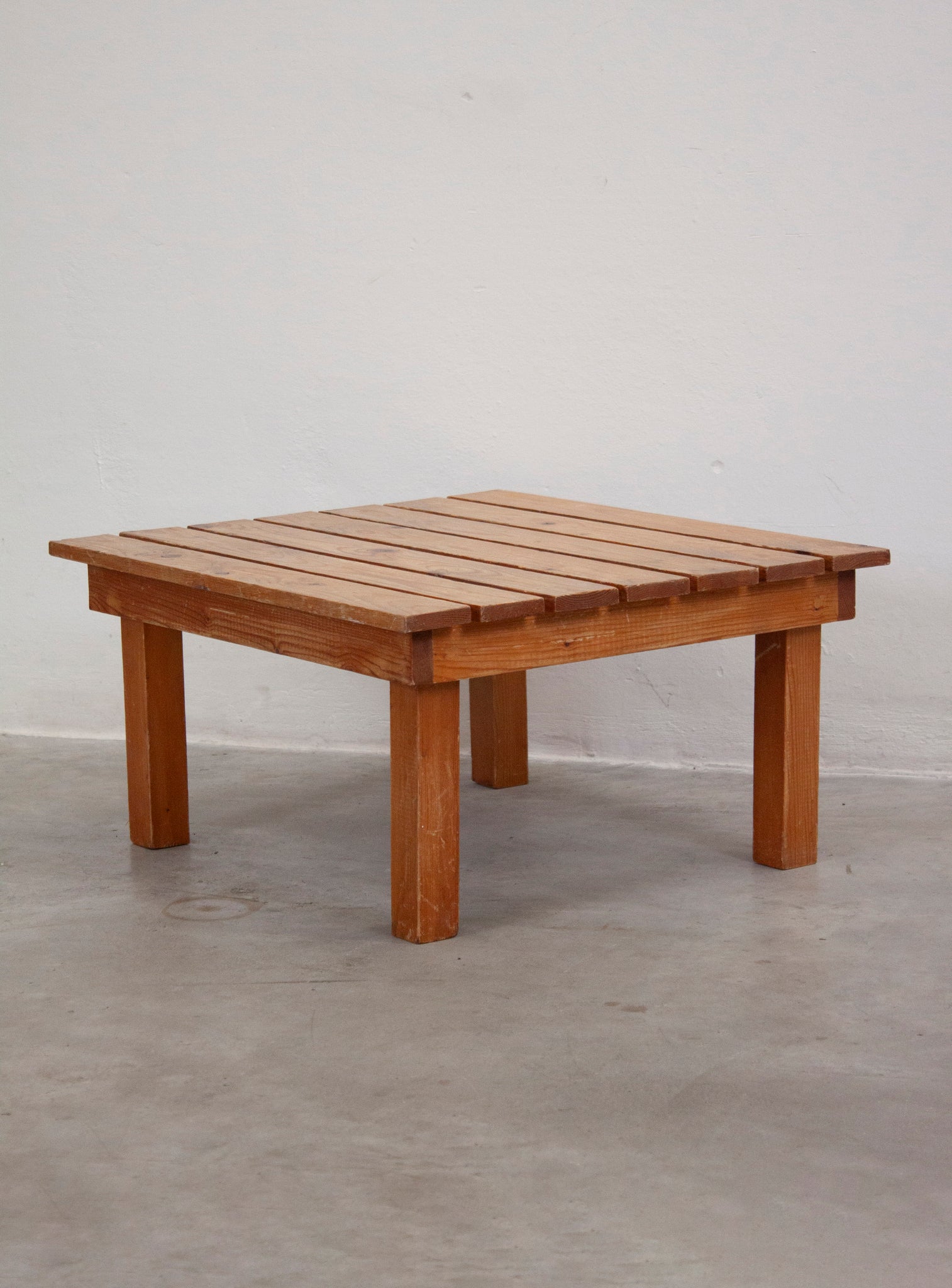 Pine Slatted Side or Coffee Table