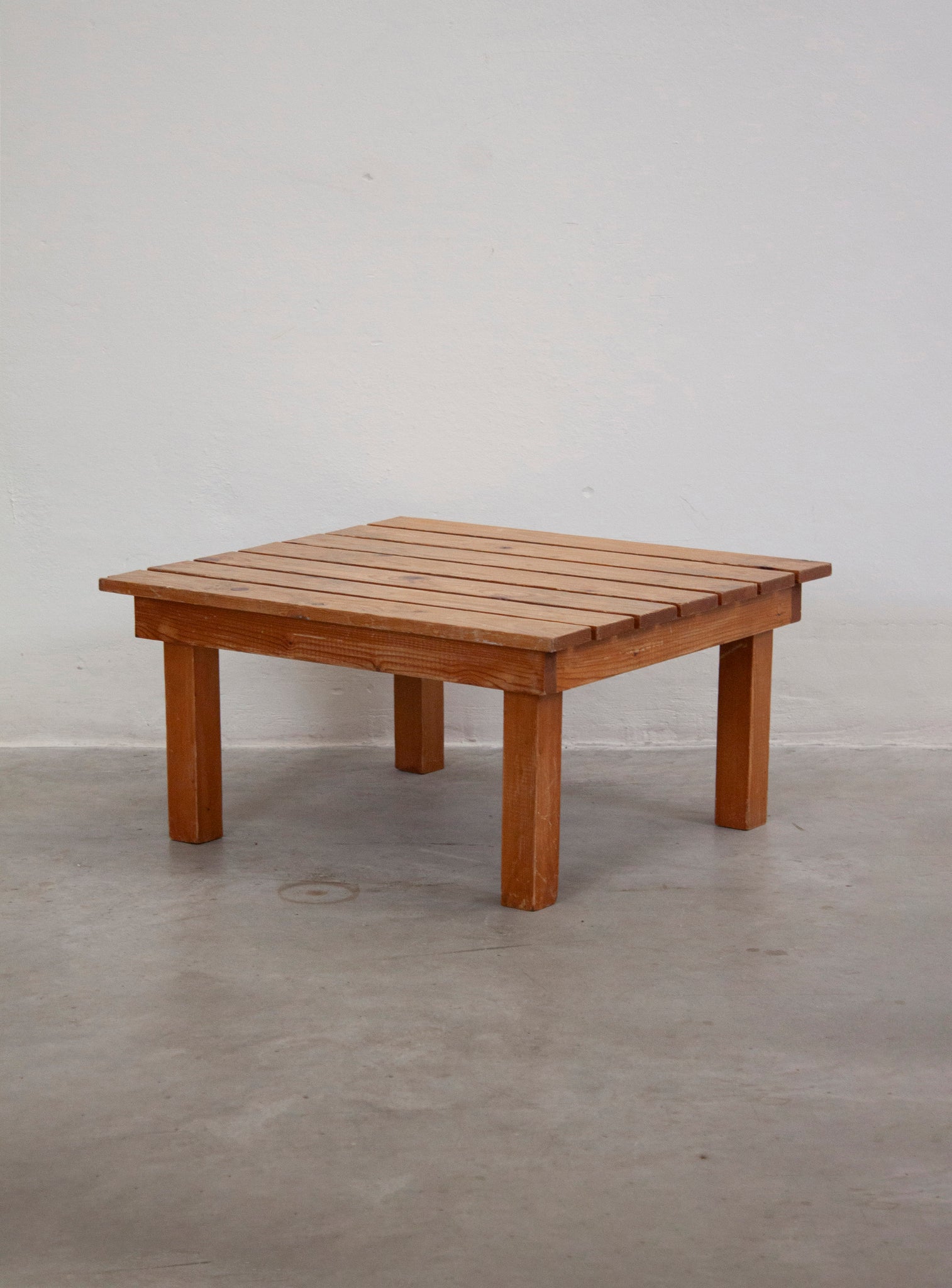 Pine Slatted Side or Coffee Table