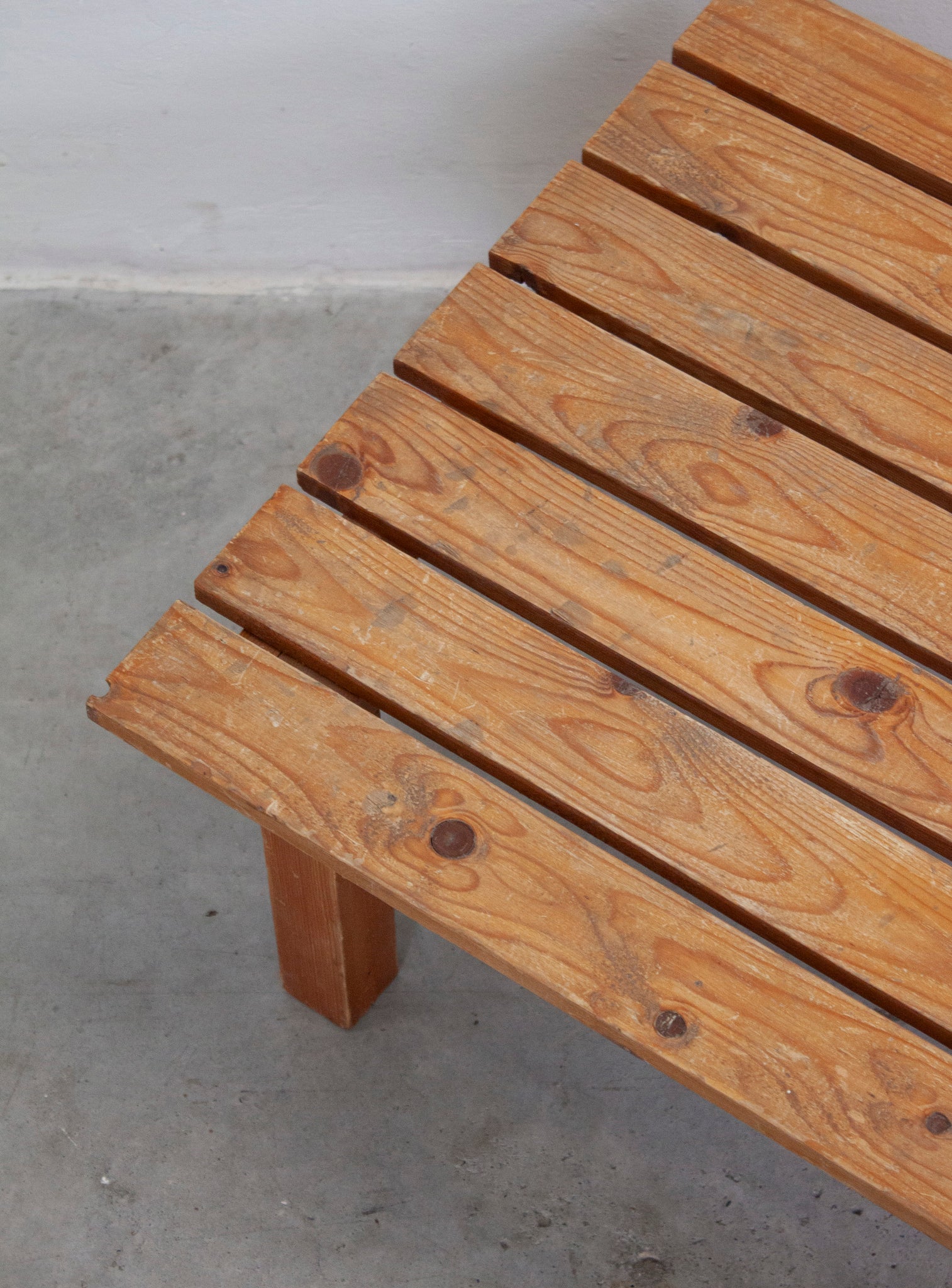 Pine Slatted Side or Coffee Table