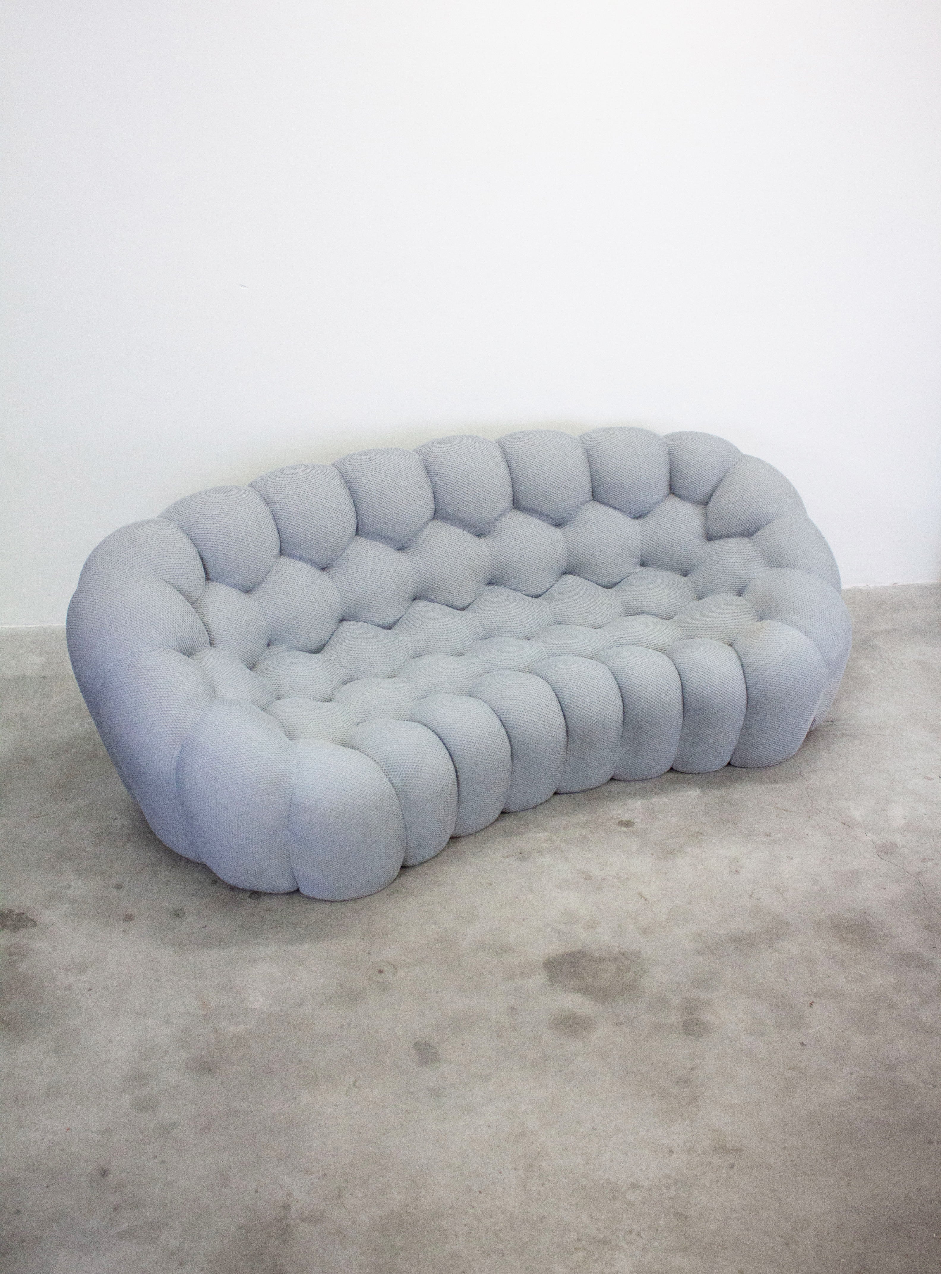 Roche Bobois Bubble Curved 3/4-Seat Sofa by Sacha Lakic (Light