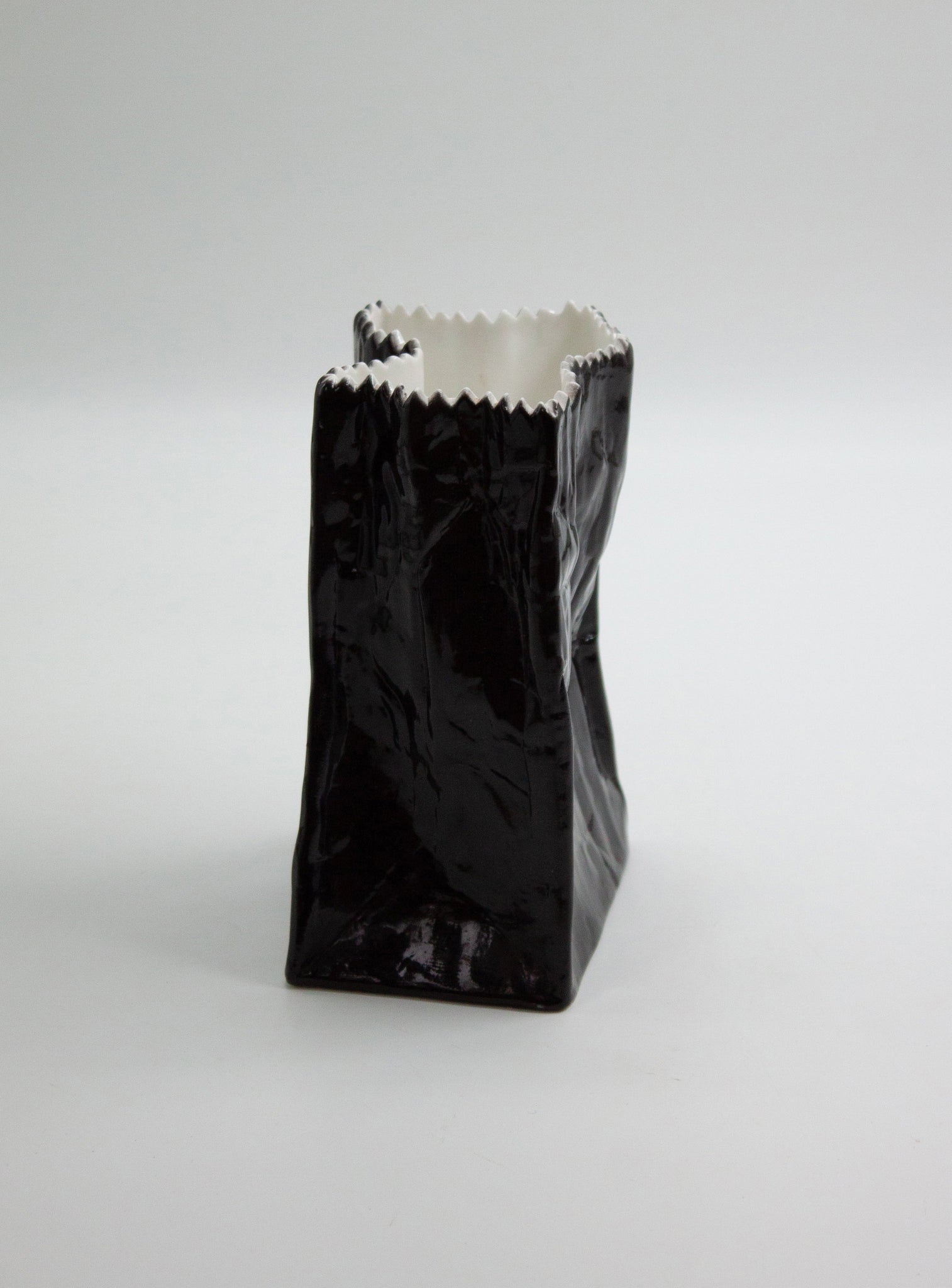 Rosenthal "Don't Litter" Paperbag Vase by Tapio Wirkkala (Black)