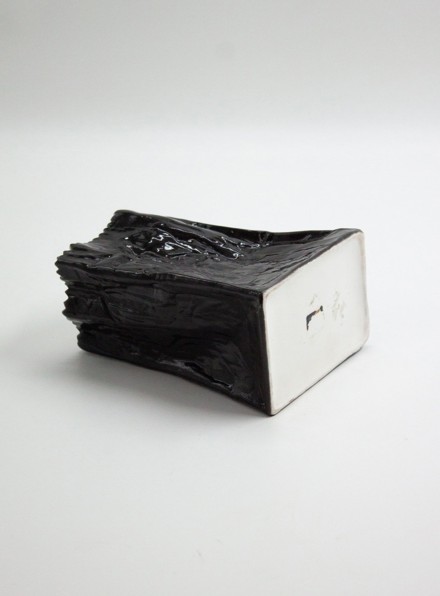 Rosenthal "Don't Litter" Paperbag Vase by Tapio Wirkkala (Black)