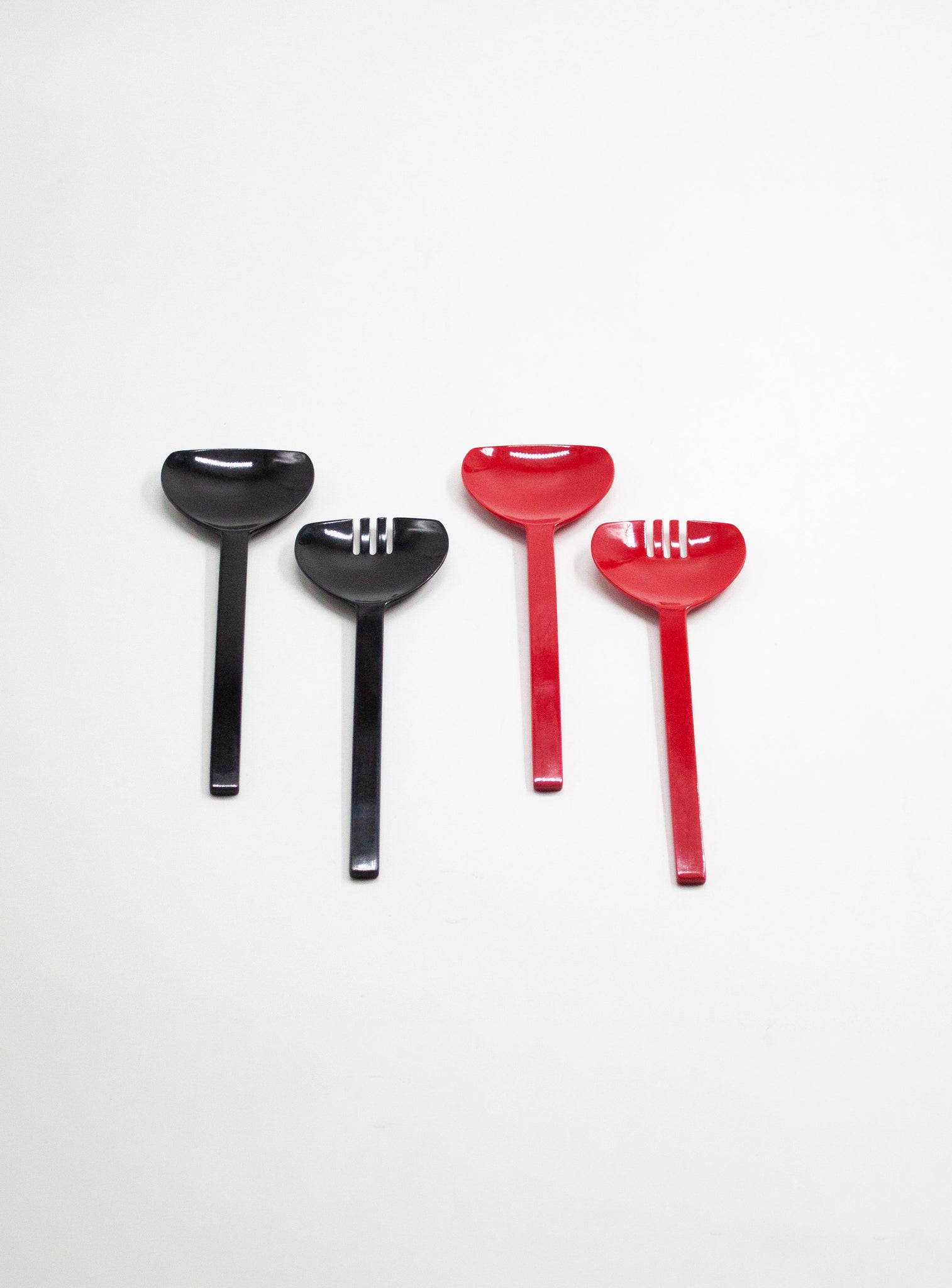 Rosti Mepal Melamine Salad Servers (Red & Black)