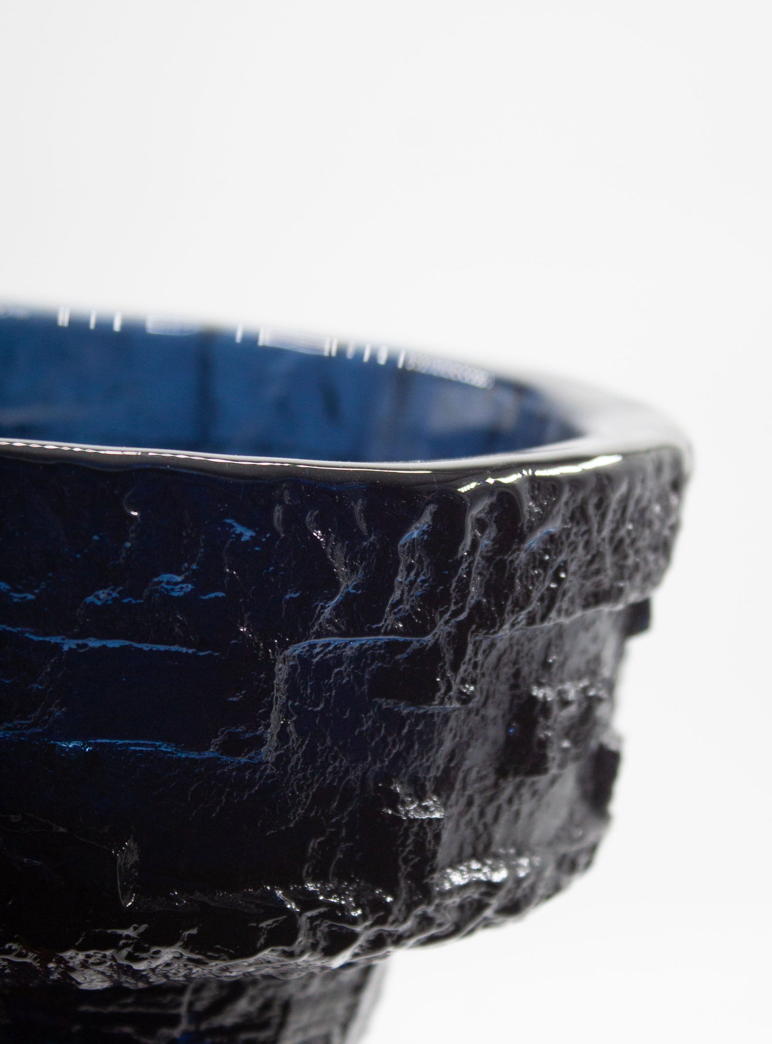 Ruda Glasbruk Sweden Glass Bowl by Göte Augustsson (Cobalt Blue)
