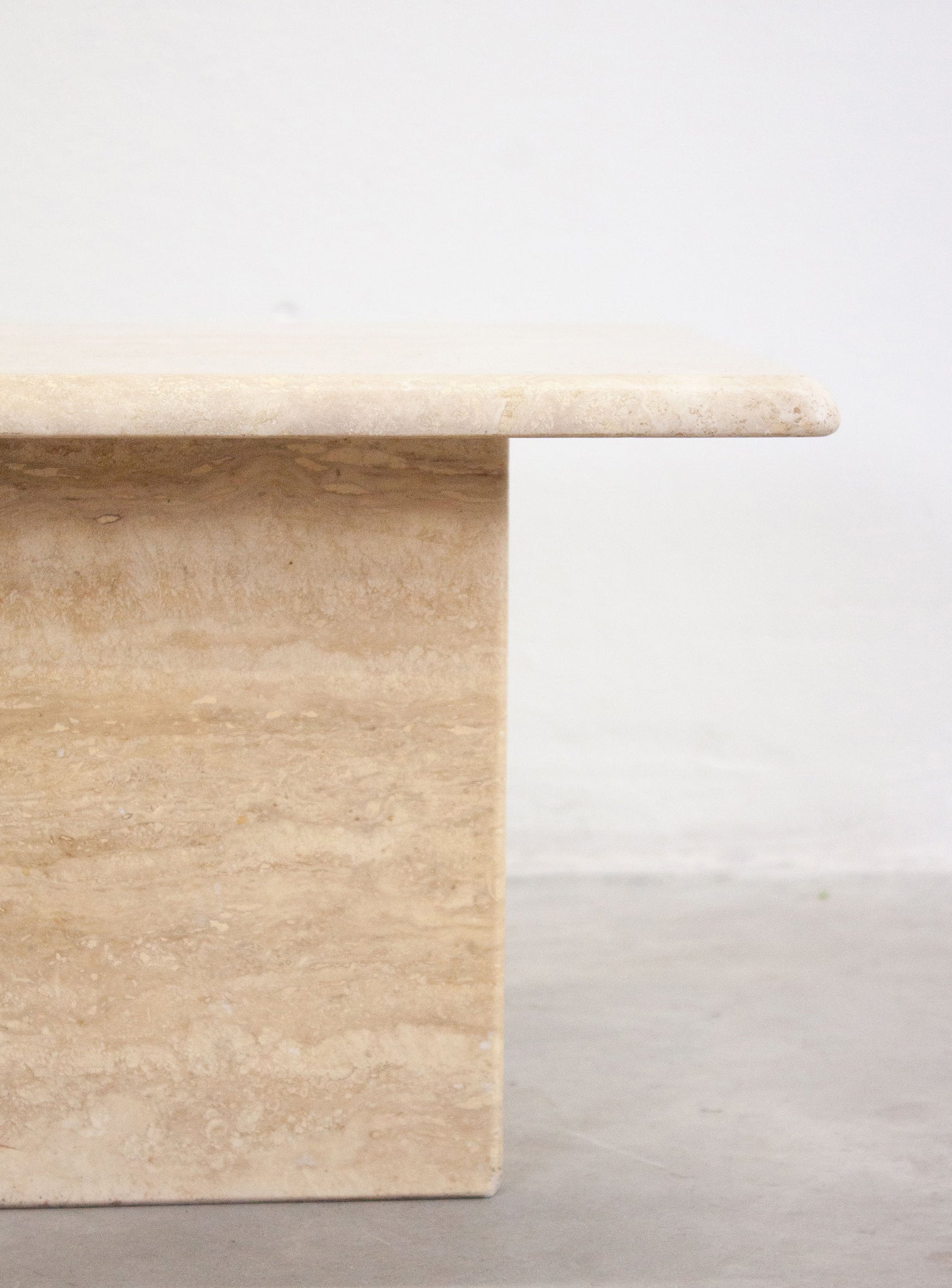Travertine Side Table