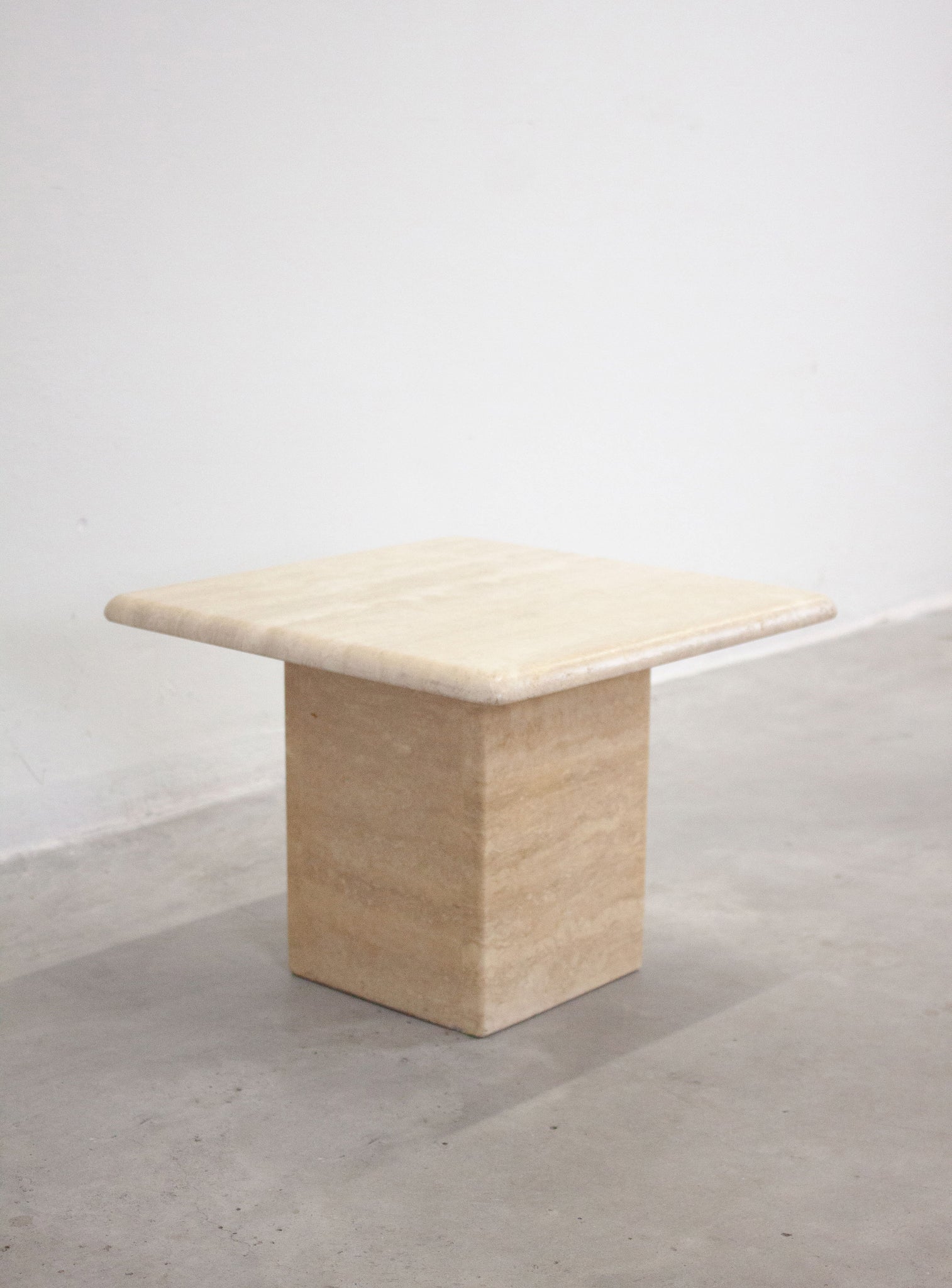 Travertine Side Table