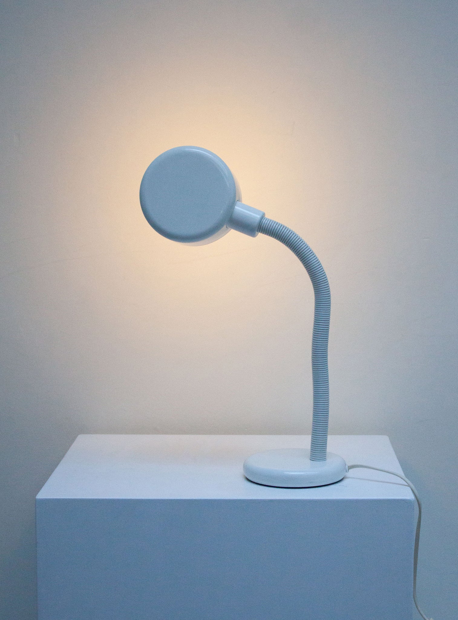 Vintage Metal Desk Lamp (White)
