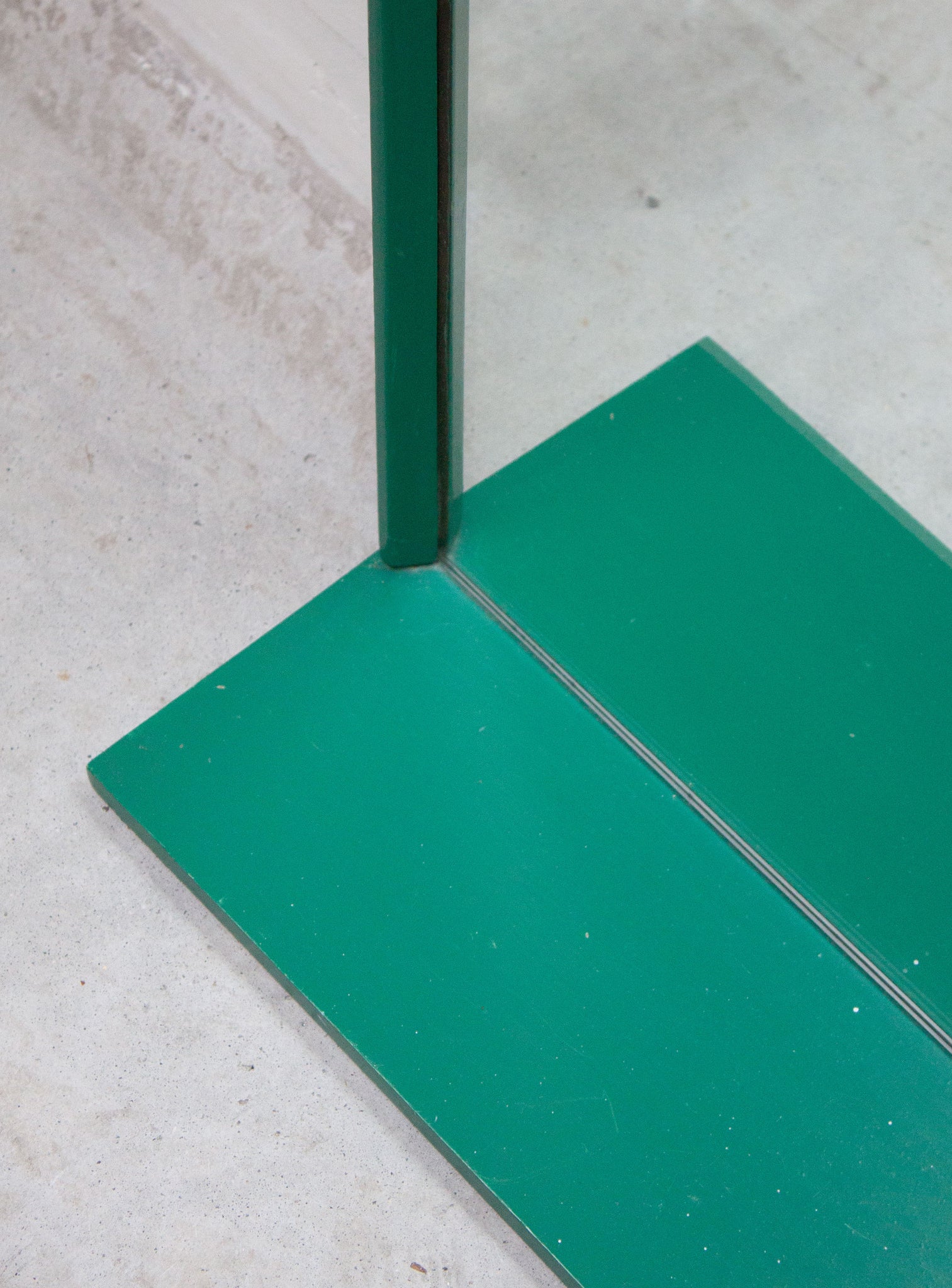 Vintage Wall Mirror with Shelf (Green)