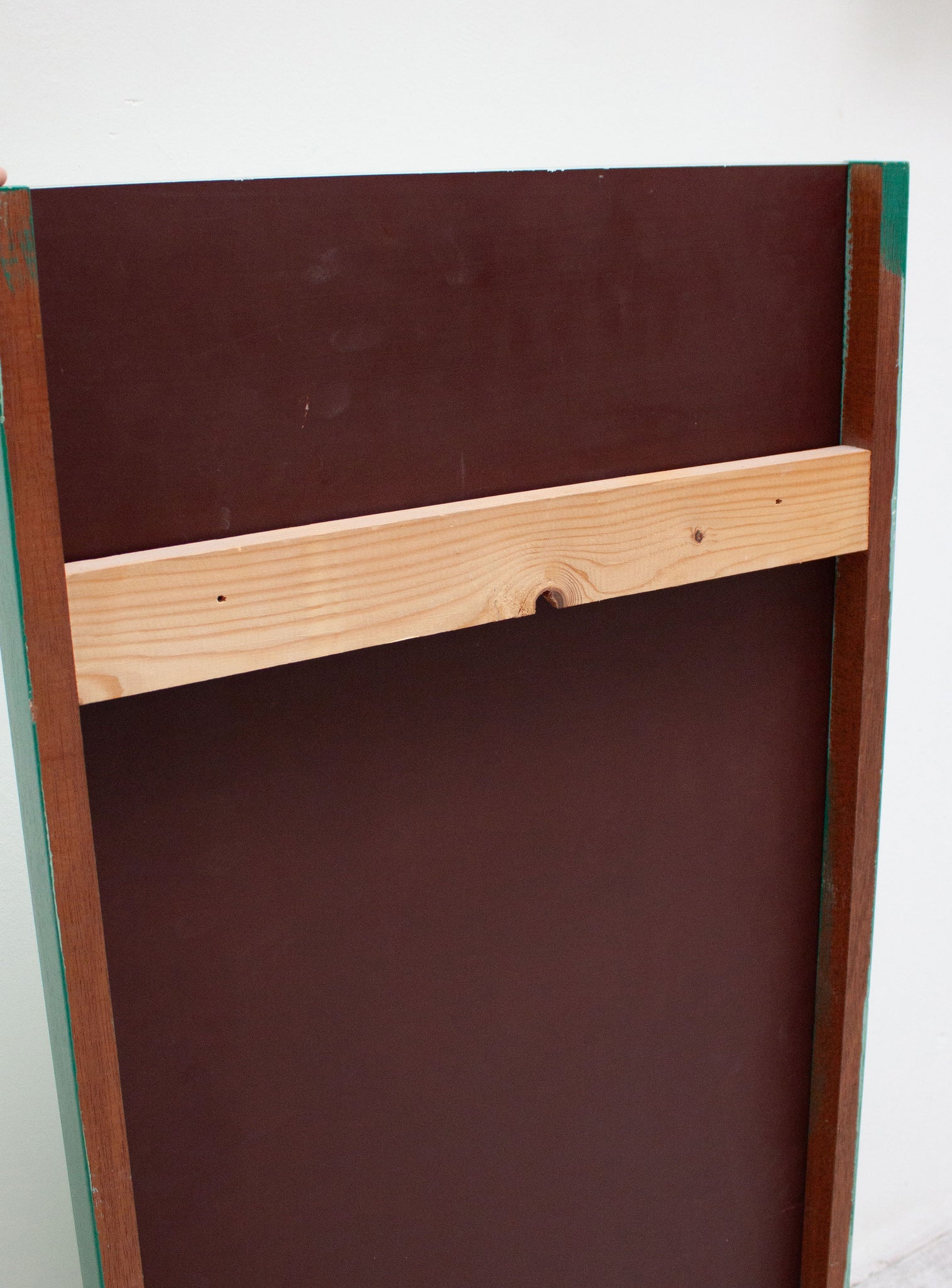 Vintage Wall Mirror with Shelf (Green)