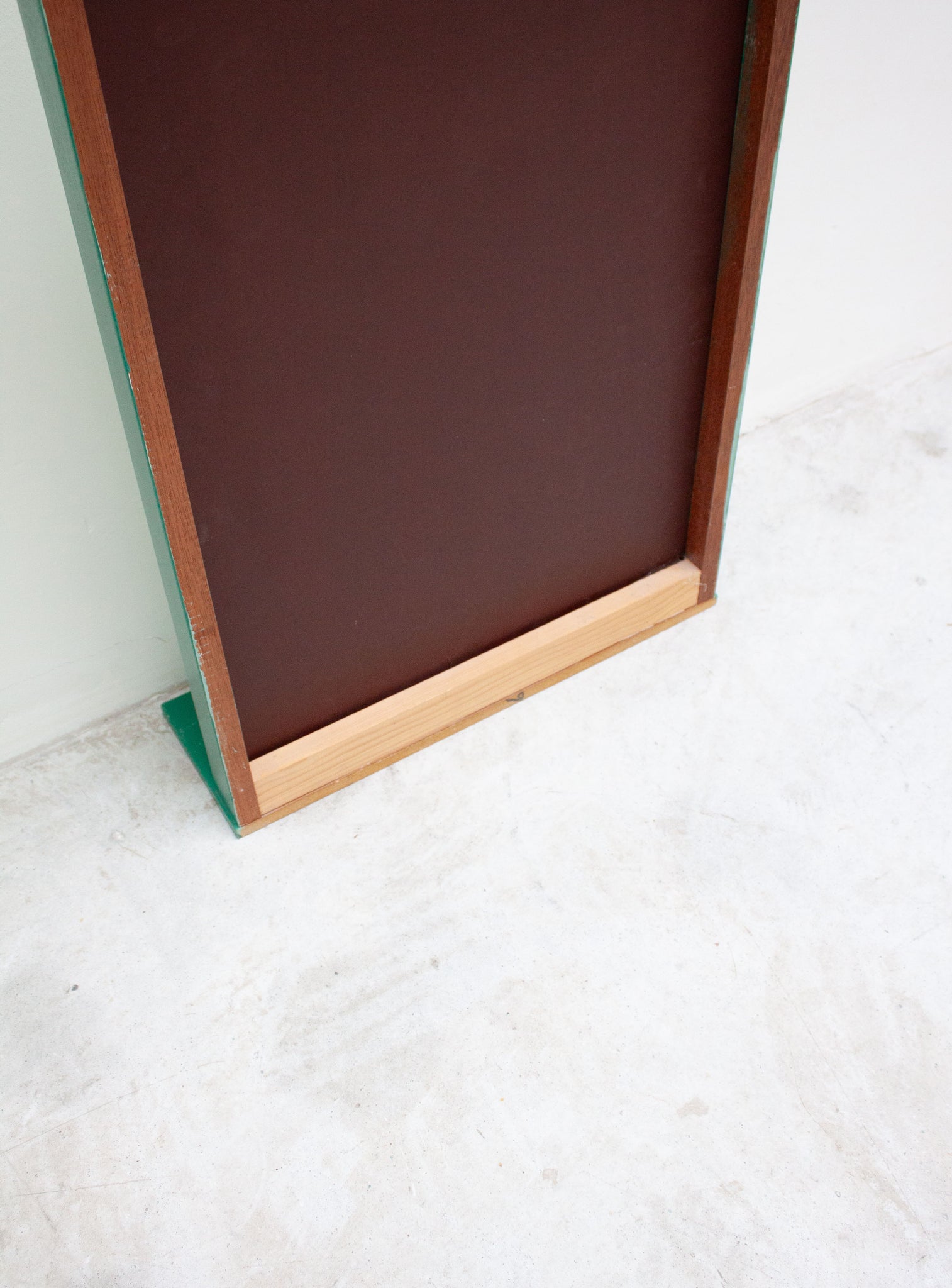 Vintage Wall Mirror with Shelf (Green)