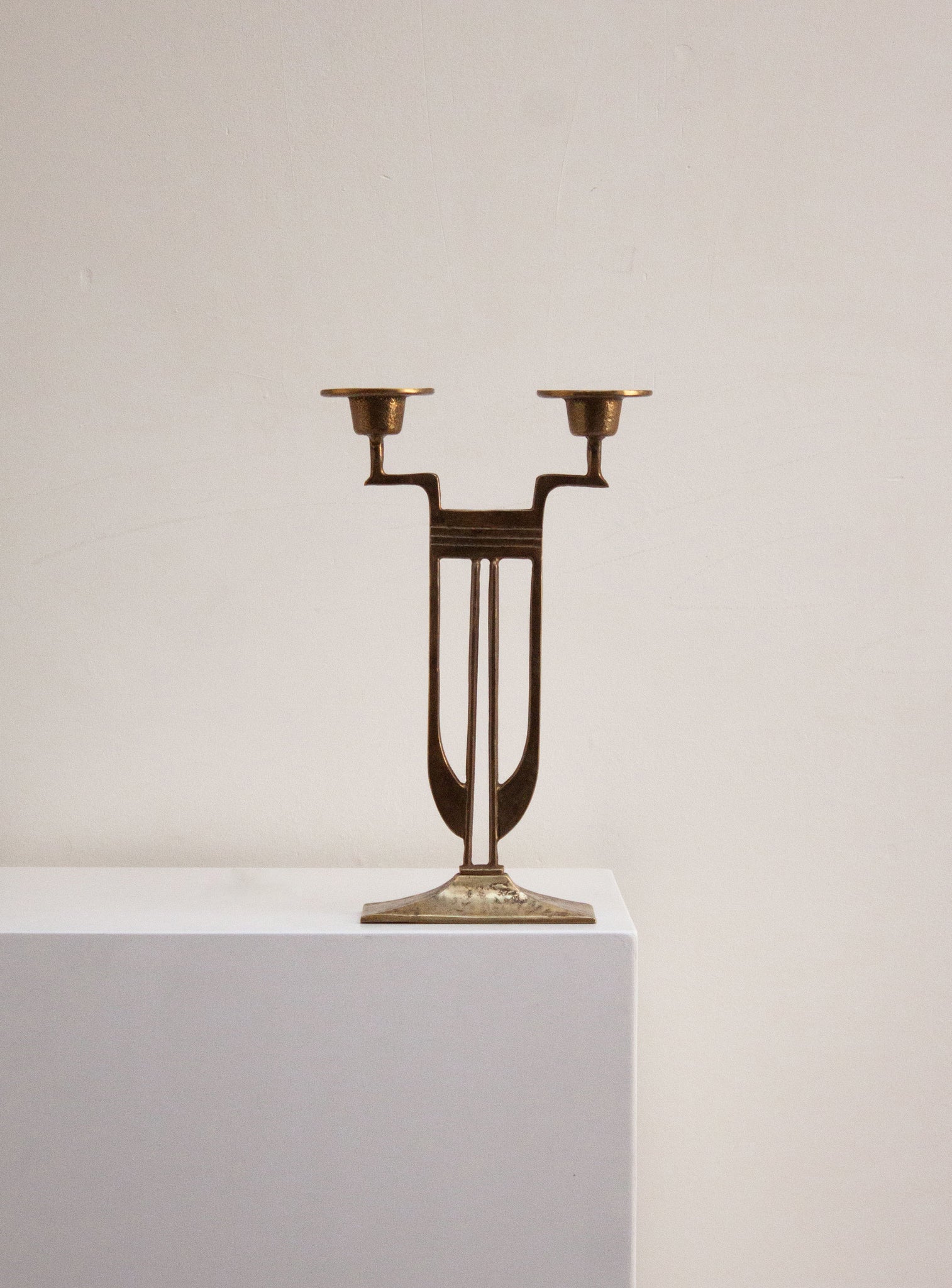 WMF Art Deco Brass Candle Holder