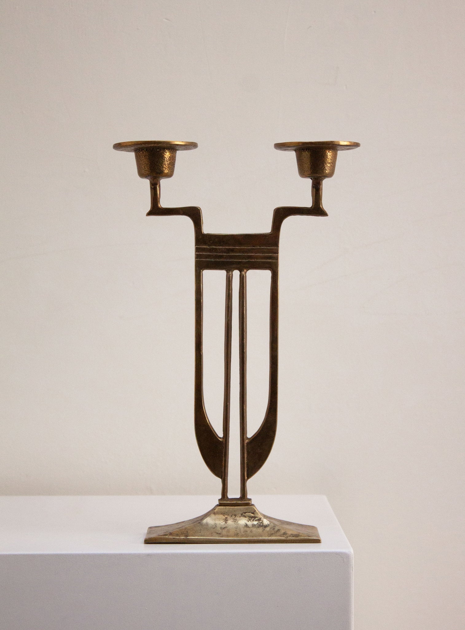 WMF Art Deco Brass Candle Holder