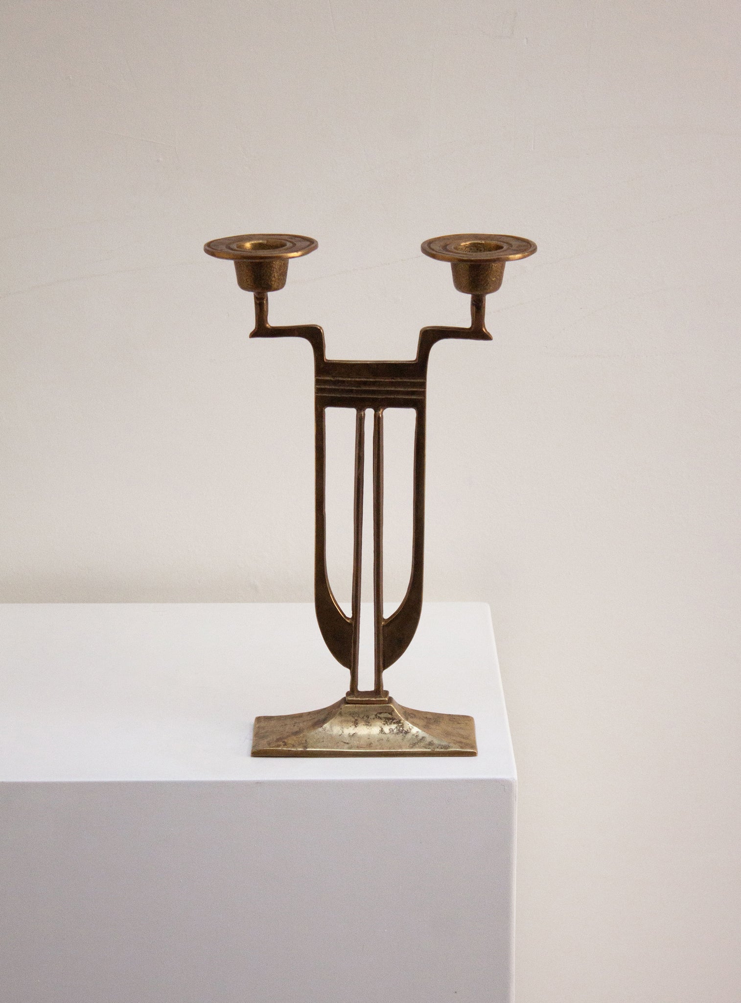 WMF Art Deco Brass Candle Holder